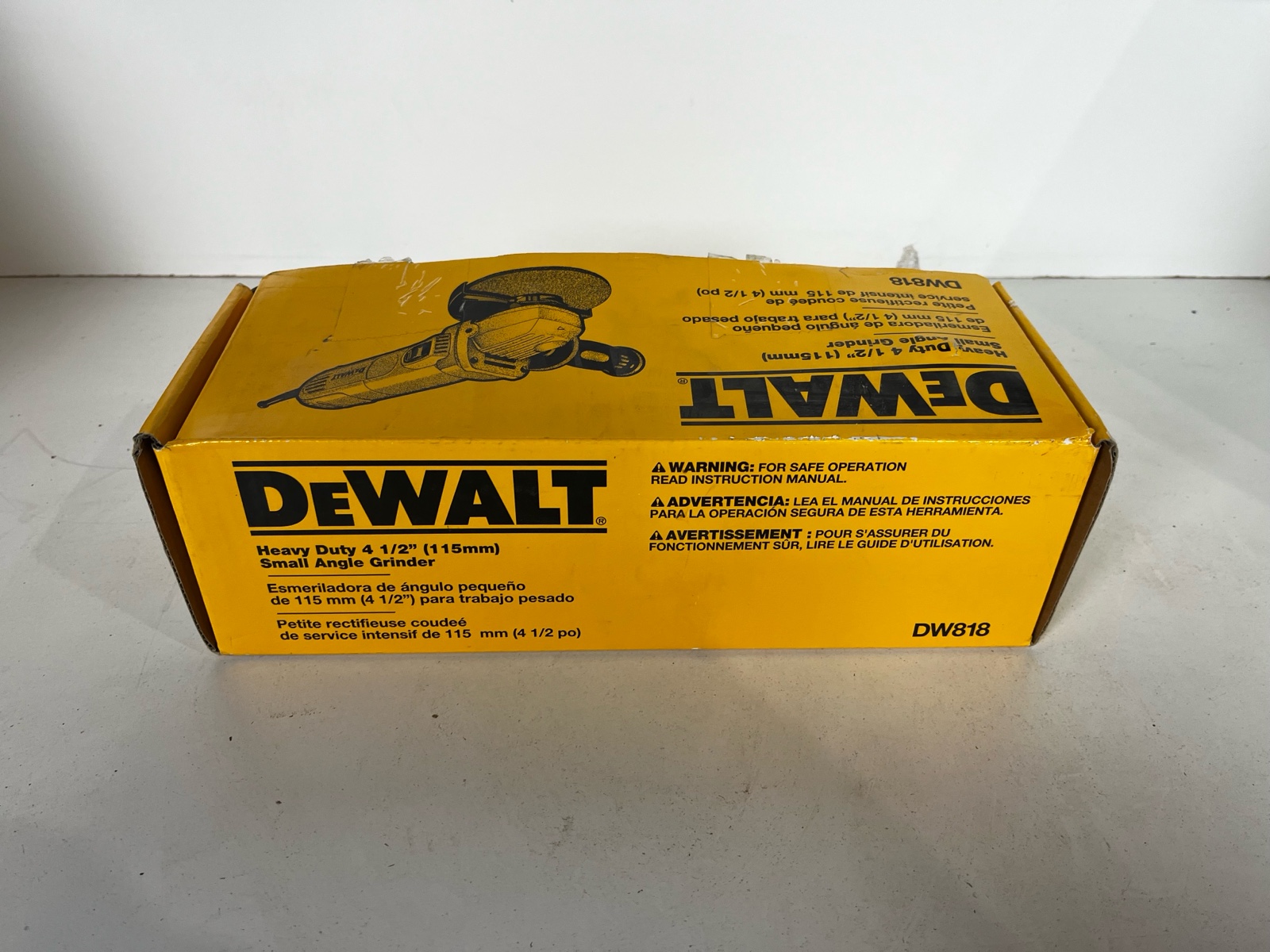 lot 48 image: Dewalt Heavy Duty 4.5 angle Grinder