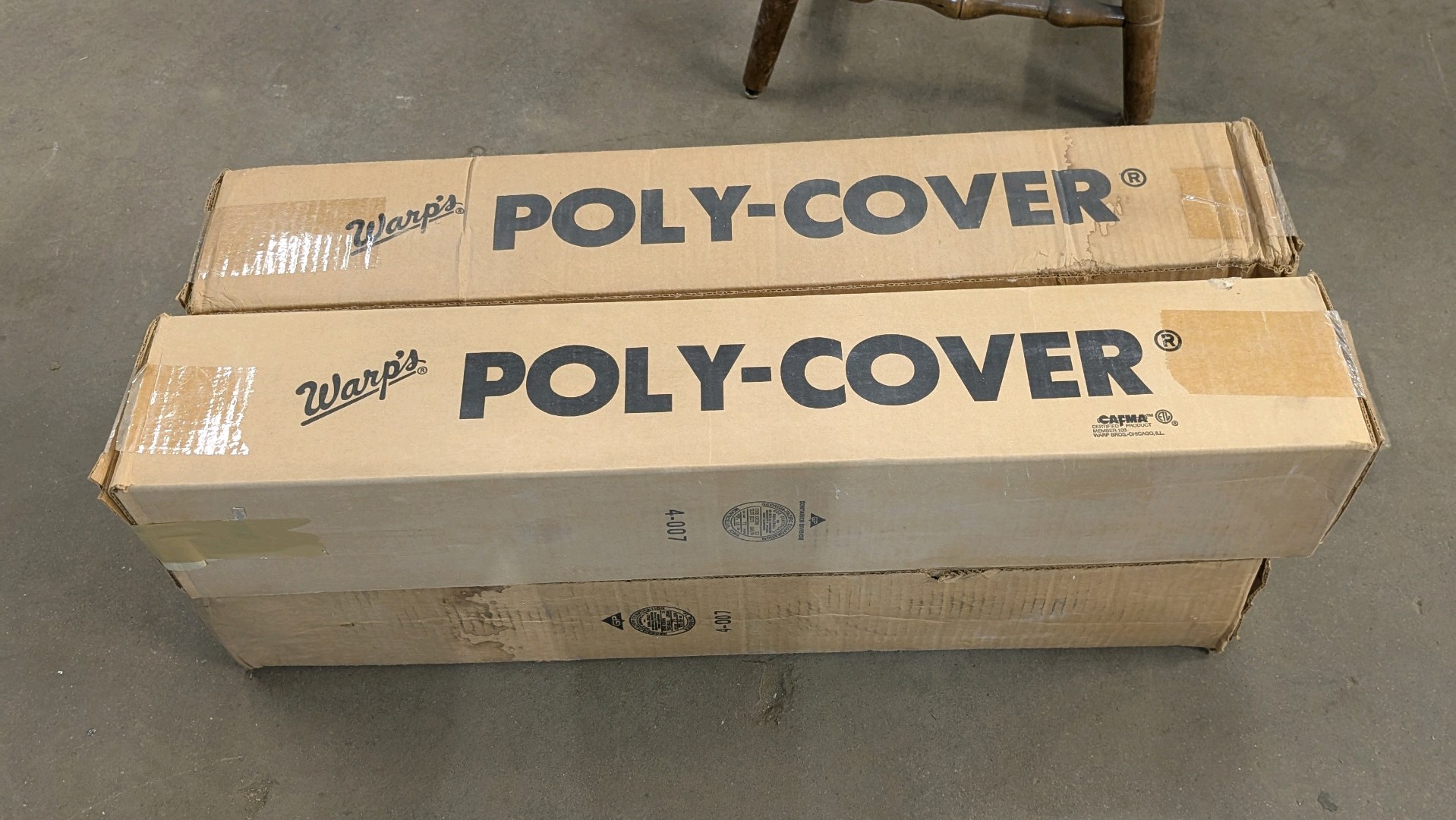 lot 83 image: Warps Poly-Cover Plastic Sheeting  (4) Boxes
