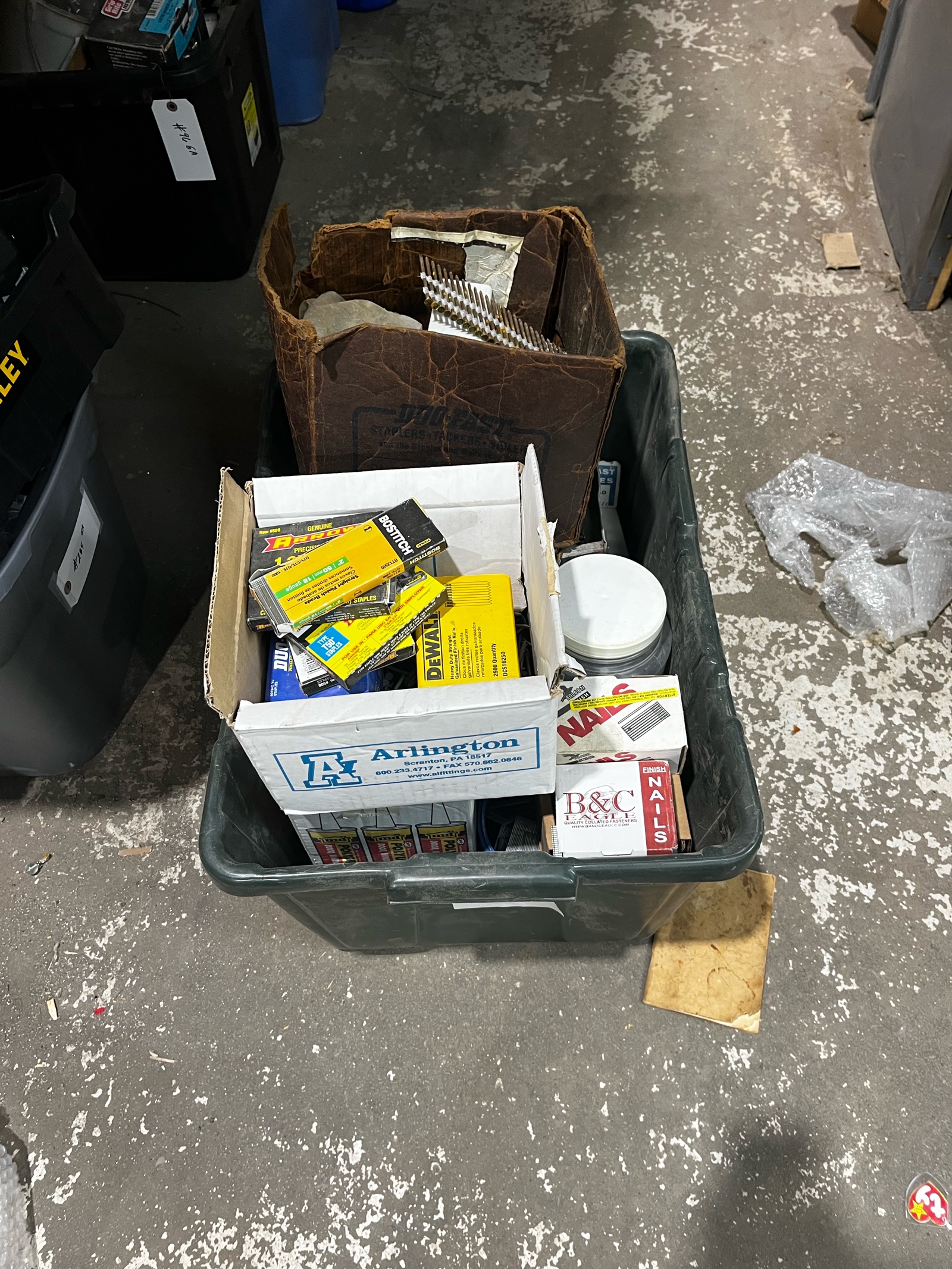 lot 96 image: Large Lot Of Nails &amp Staples Of Various Types