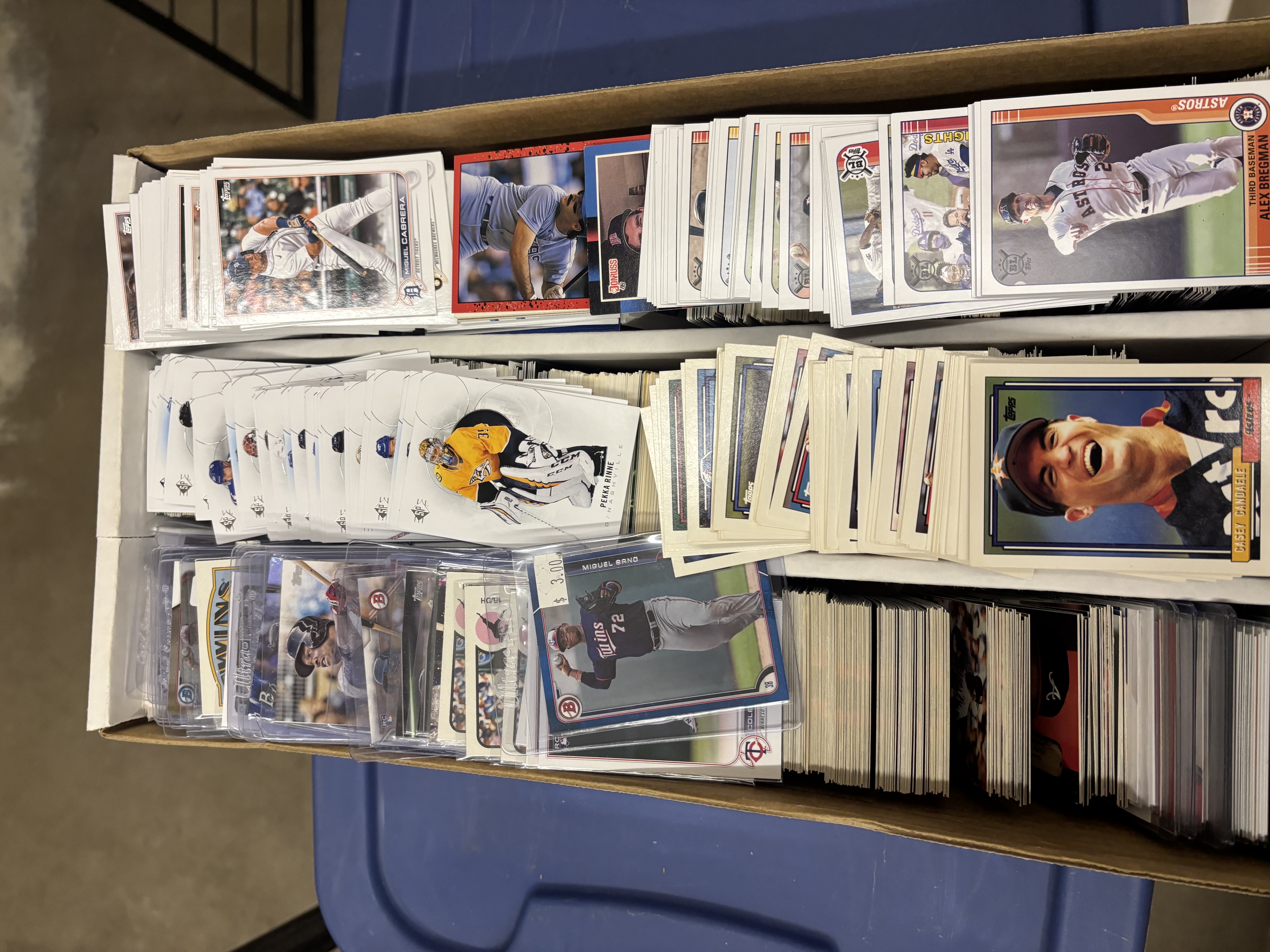 lot 108 image: Big Box of Sports Cards, Mix of Sports, 100 Miguel Sano Cards, Lots of Other Stars