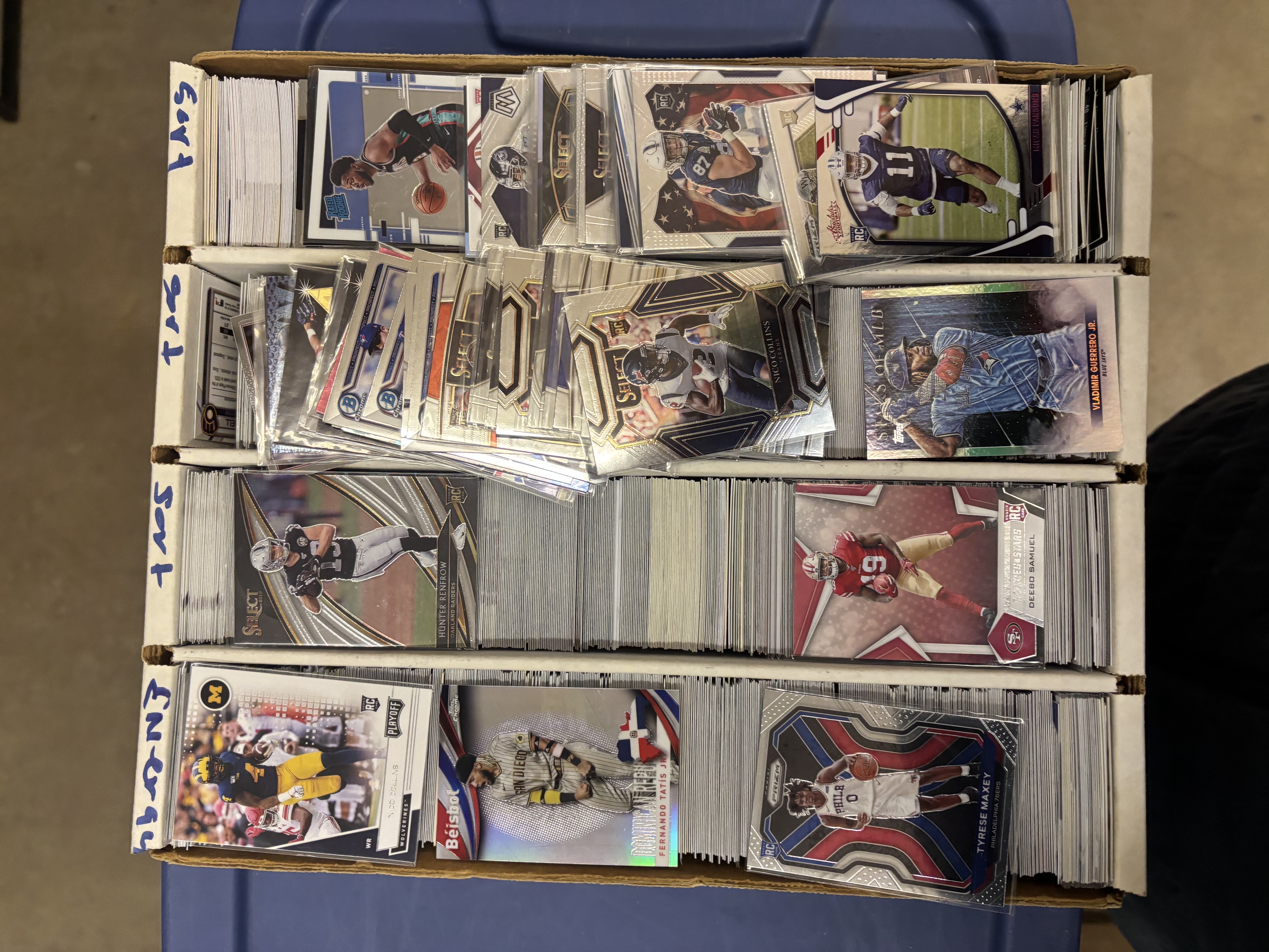 lot 110 image: Huge Box of Sports Cards, Lots of Big Name Rookies, Mix of Sports Mostly Newer Cards