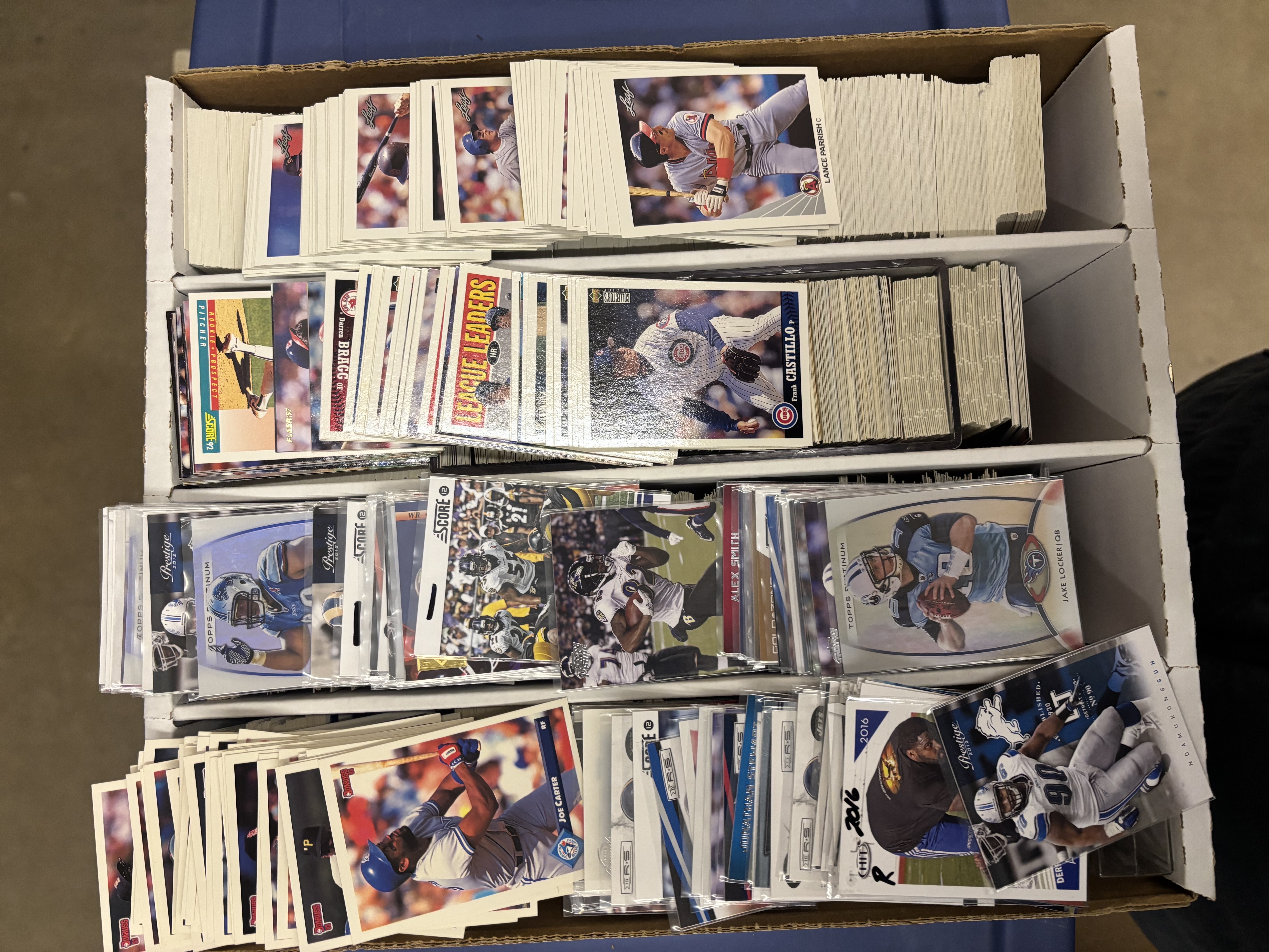 lot 116 image: Big Box of Sports Cards, Mix of sports, 1990s to 2010s