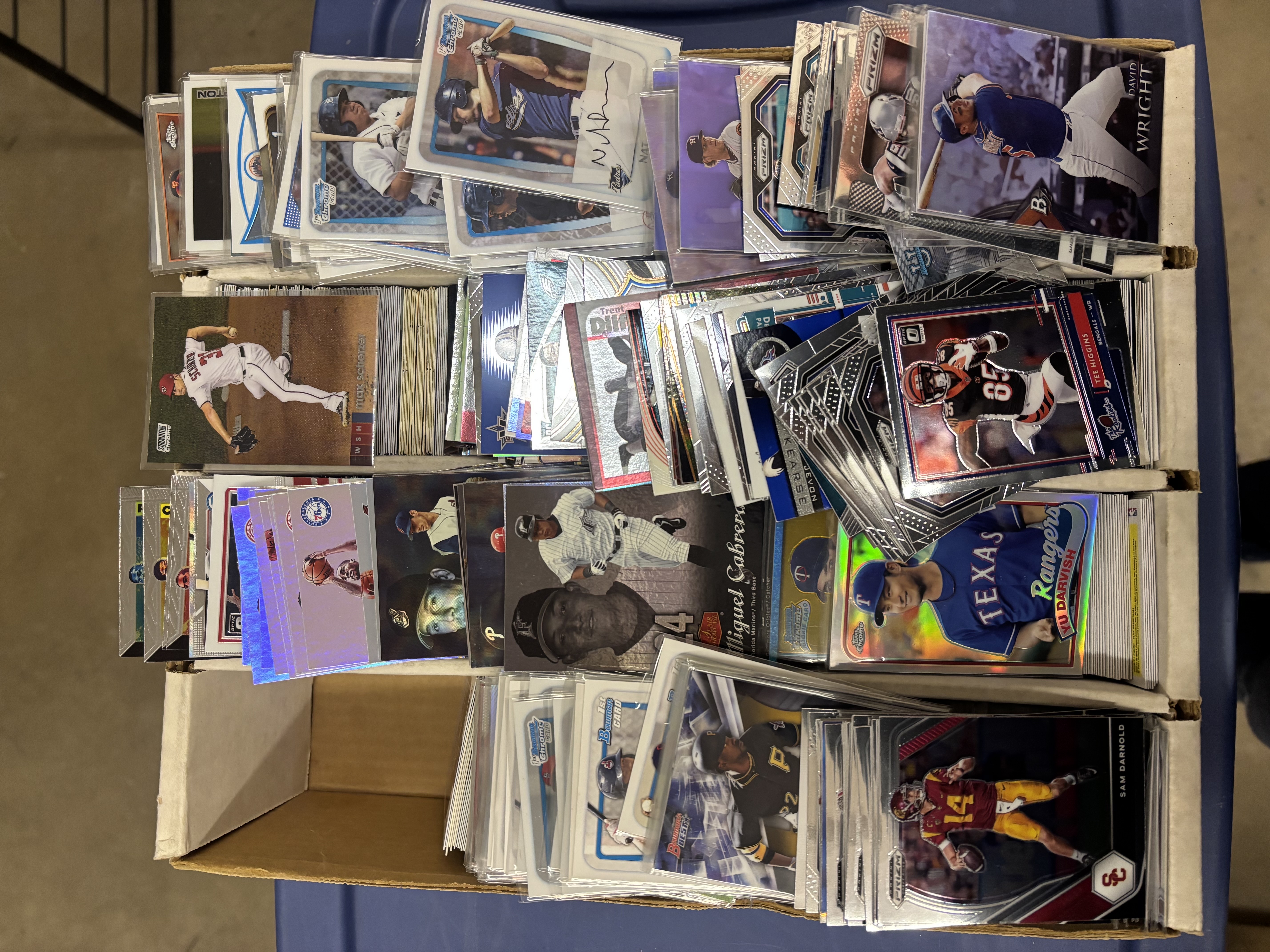 lot 117 image: Huge Box of Shiny Sports Cards, Lots of Great Stars and Rookie, Mix of Prizms, Refractors and Some #d Cards