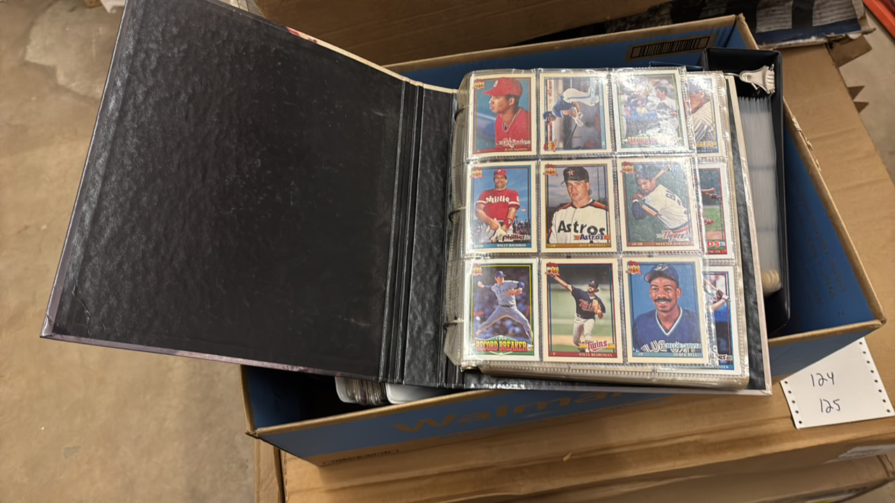 lot 119 image: Binder of 1991 Topps Baseball Cards, Partial Set, Includes Stars, Rookies and Some Traded Set Cards