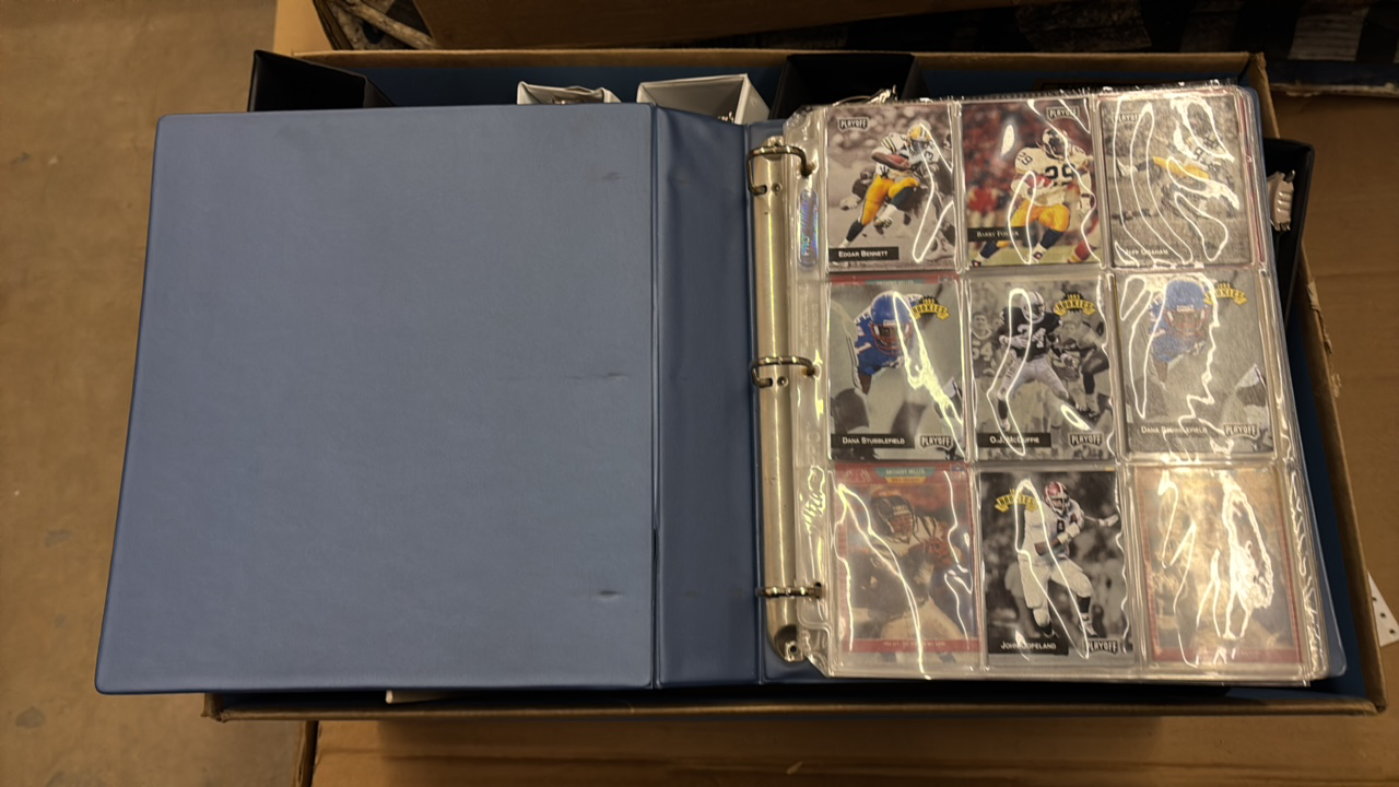 lot 123 image: Binder of Football, Baseball and Some Hockey Cards