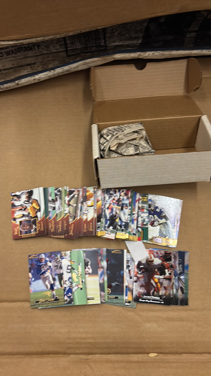 lot 153 image: Box of Pinnacle and Select Football Cards