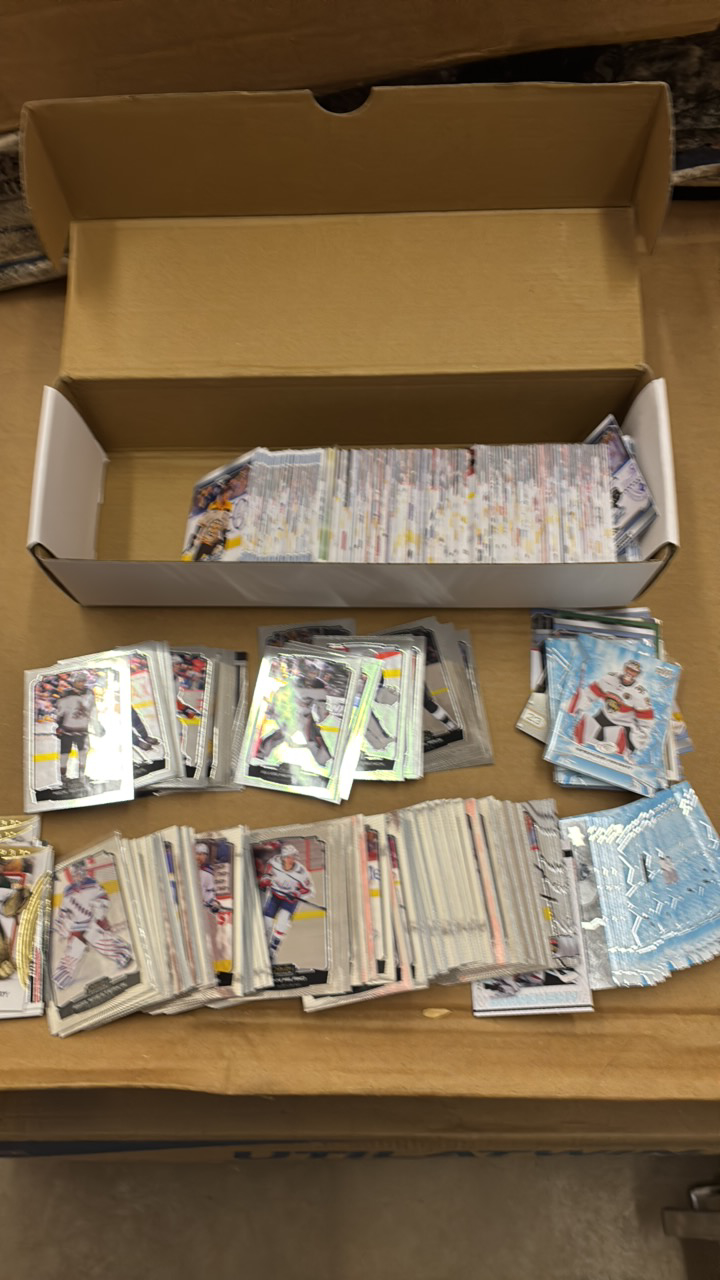 lot 156 image: Box of Newer Modern Hockey Cards, Lots of Big Name Stars