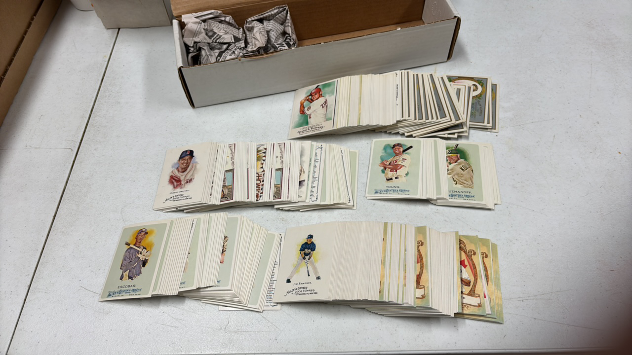 lot 163 image: Box of Topps Allen and Ginter Baseball Cards, Stars Included