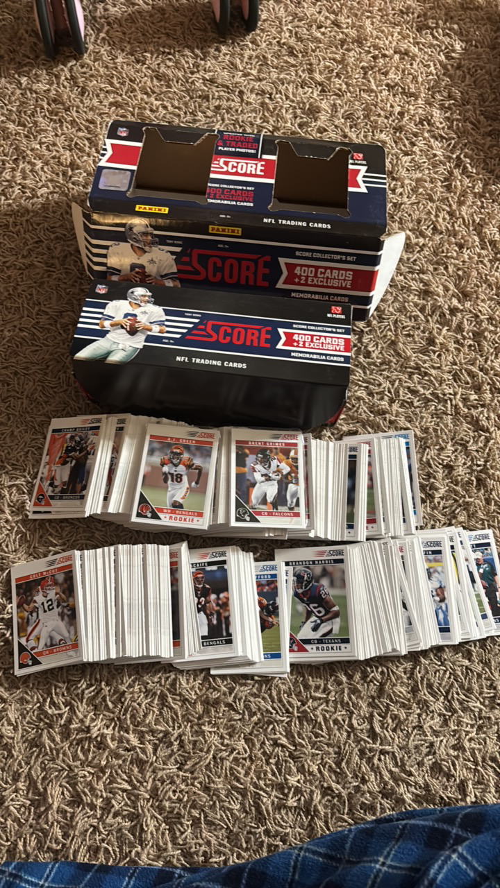 lot 205 image: 2011 Score NFL Football Cards Partial Set, Includes Star Rookies and Stars, AJ Green Rookie