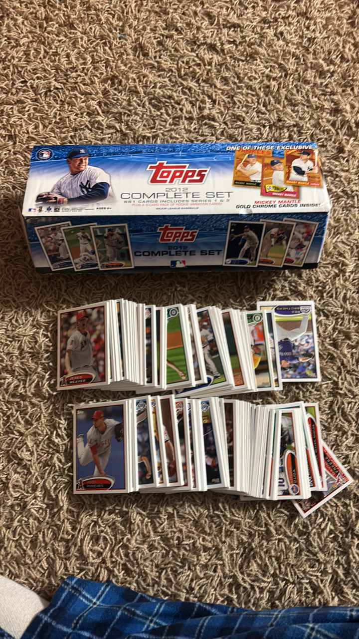 lot 206 image: 2012 Topps Baseball Card Partial Set, A few Cards are Missing but very close to a full set