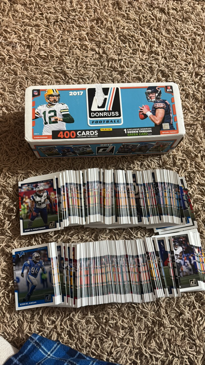 lot 207 image: 2017 Donruss NFL Football Partial Set, Some Cards Missing