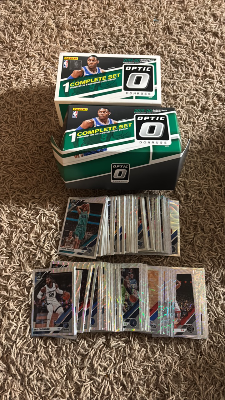 lot 215 image: 2019 Donruss Optic NBA Basketball Cards, Partial Set