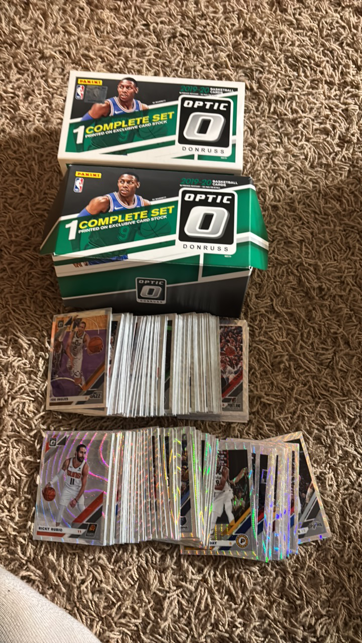 lot 216 image: 2019 Donruss Optic NBA Basketball Cards, Partial Set