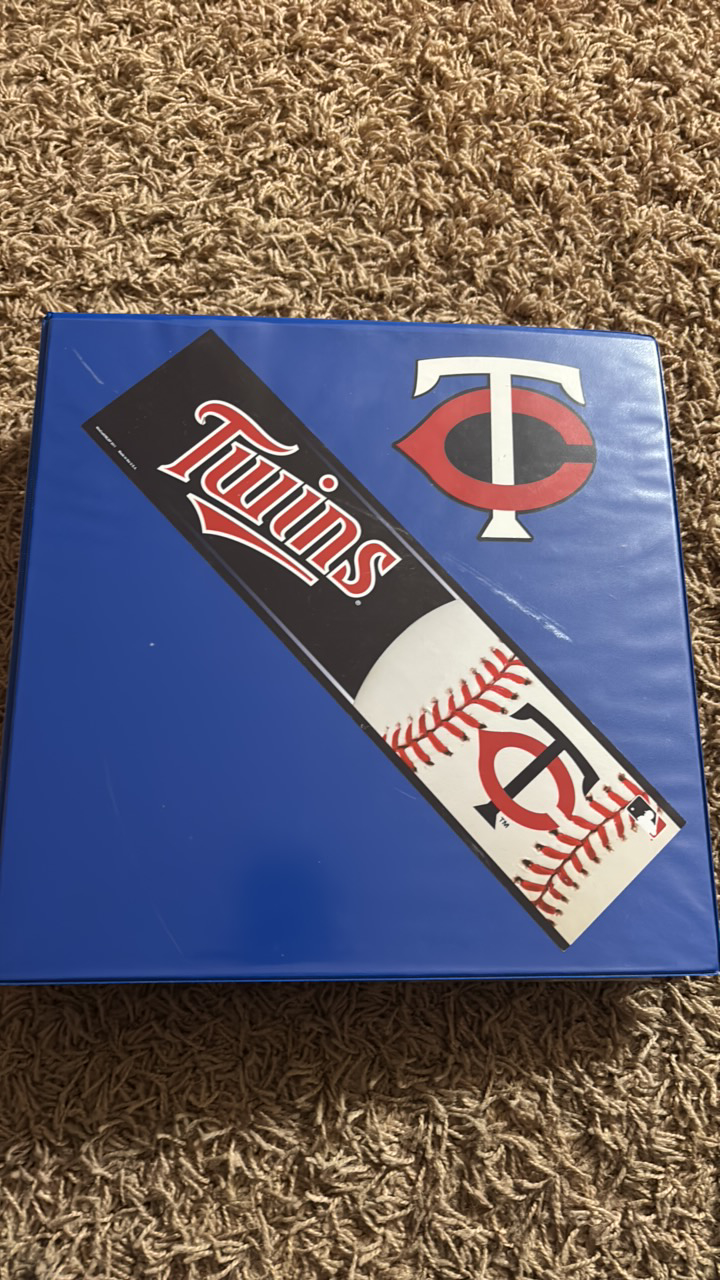 lot 217 image: Minnesota Twins Baseball Card Binder Filled With Twins Cards