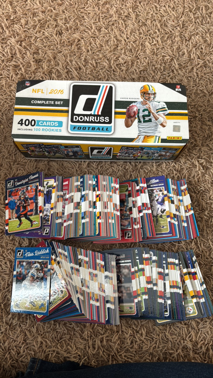 lot 222 image: 2016 Donruss Football Partial Card Set, Missing Some Cards