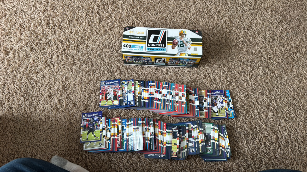 lot 226 image: 2016 Donruss Football Cards Partial Set, Some Cards Missing