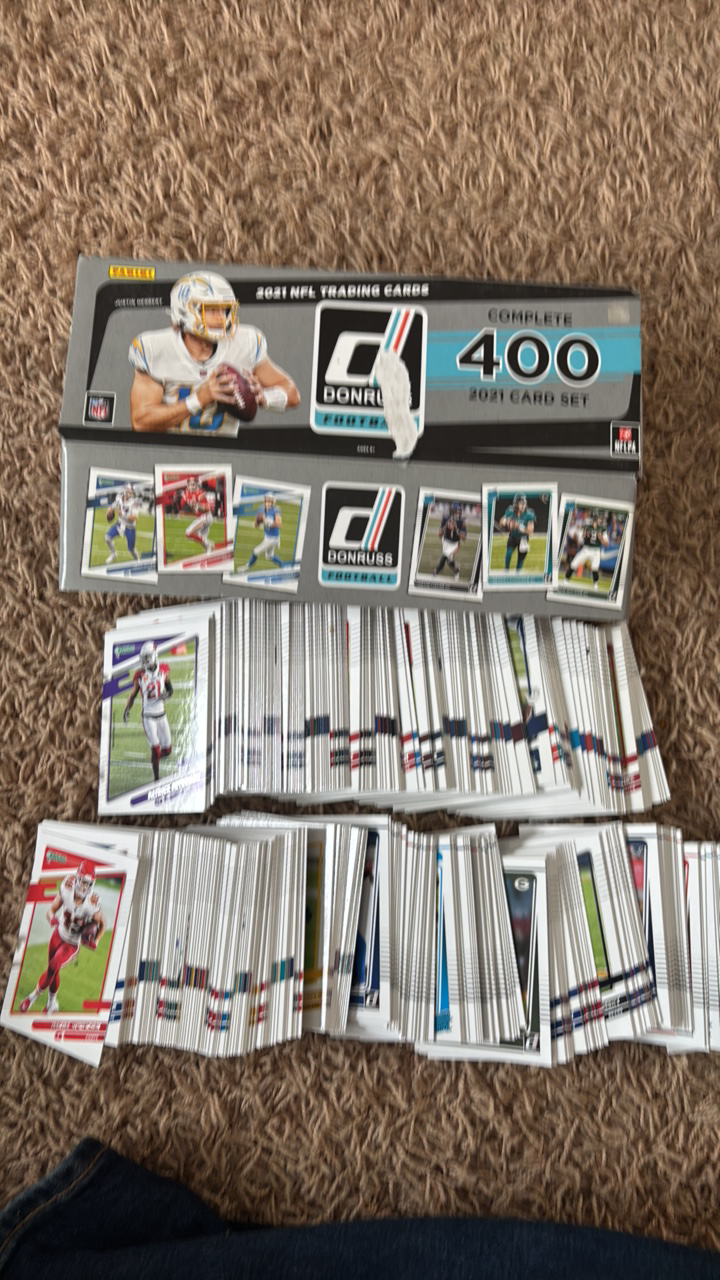 lot 231 image: 2021 Donruss Football Cards, Partial Set, Missing Some Cards