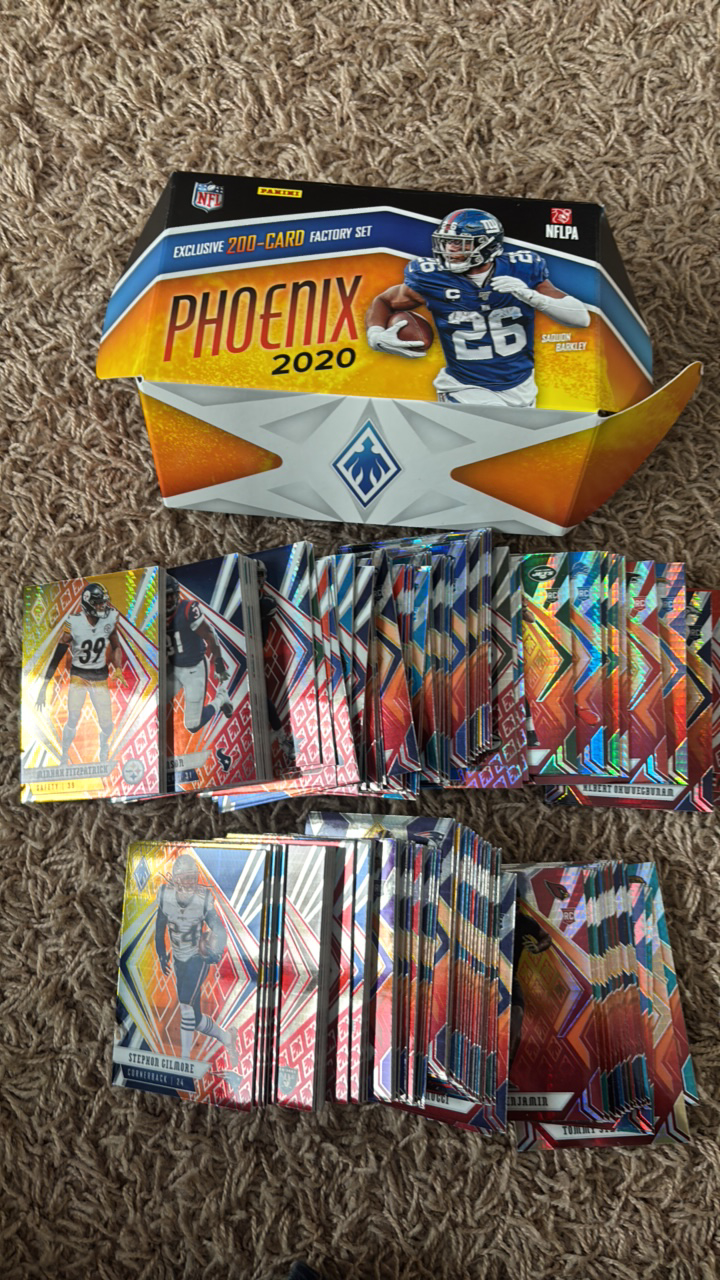 lot 232 image: 2020 Panini Phoenix NFL Football Cards Set, Some Cards May be Missing