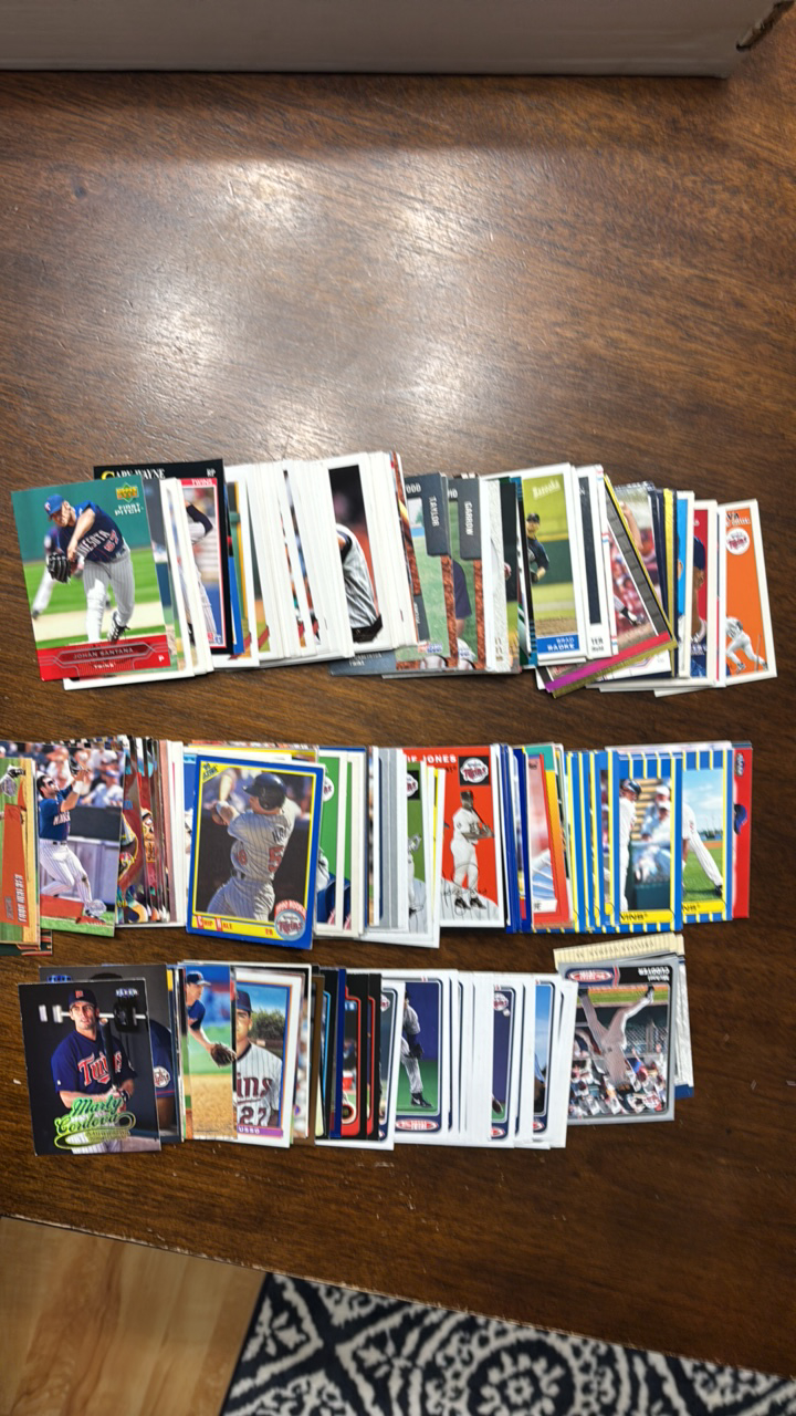 lot 256 image: Box of Minnesota Twins Cards, Mostly 1990s to 2010s
