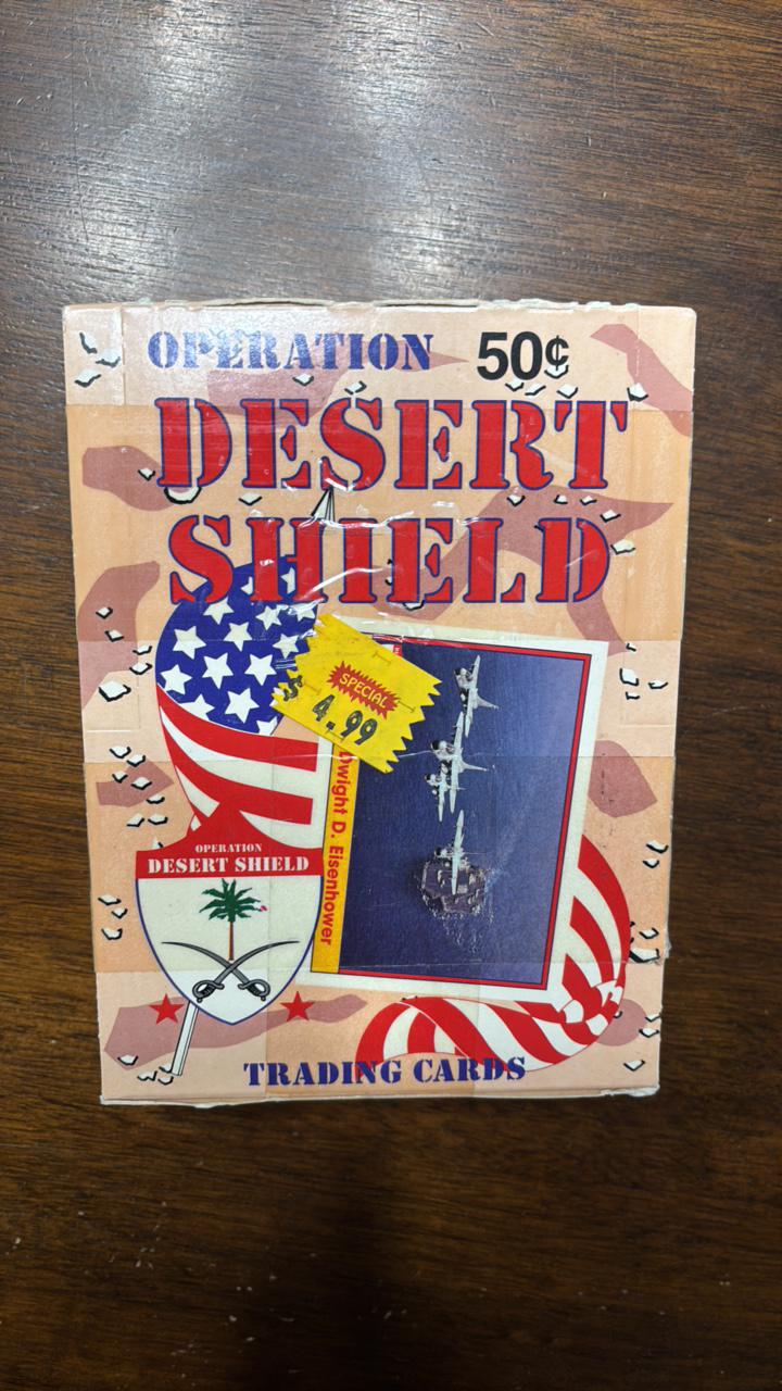 lot 261 image: Sealed Box of Desert Shield Trading Card Packs, 36 Packs Inside