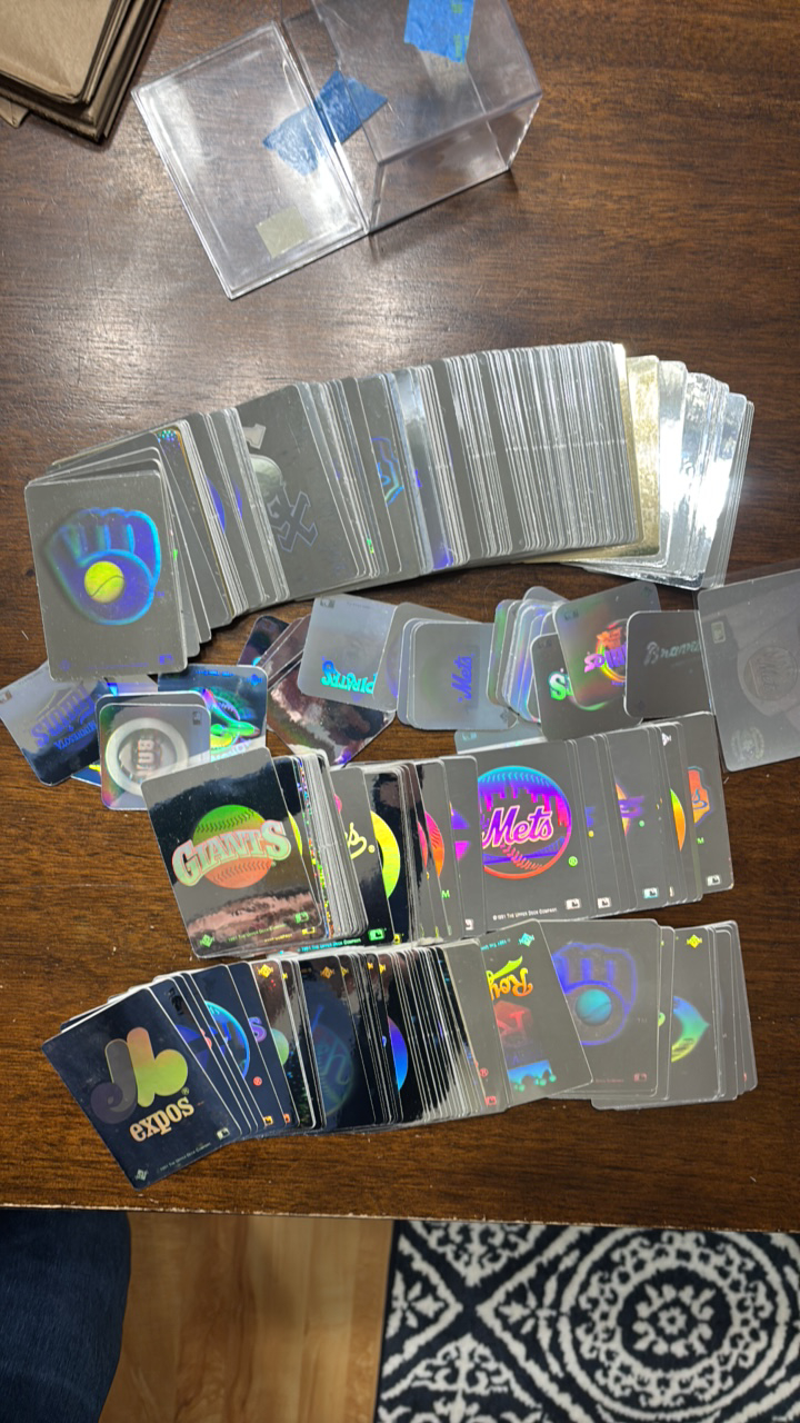 lot 266 image: HUGE Assortment of Shiny Baseball Stickers Featuring Team Logos From Several Teams Including the Minnesota Twins