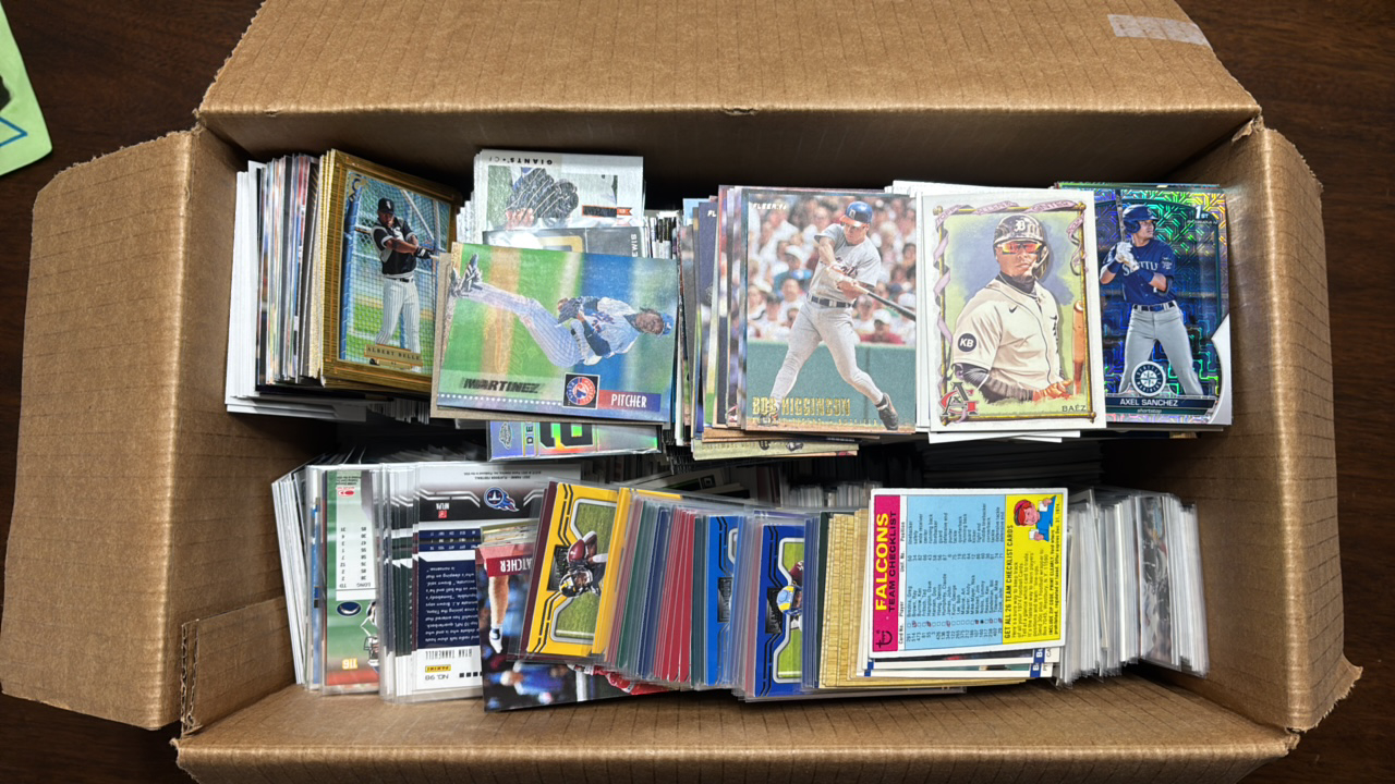 lot 279 image: HUGE Box of Random Sports Cards, Lots of Newer Cards, Some older from 1980s and 90s