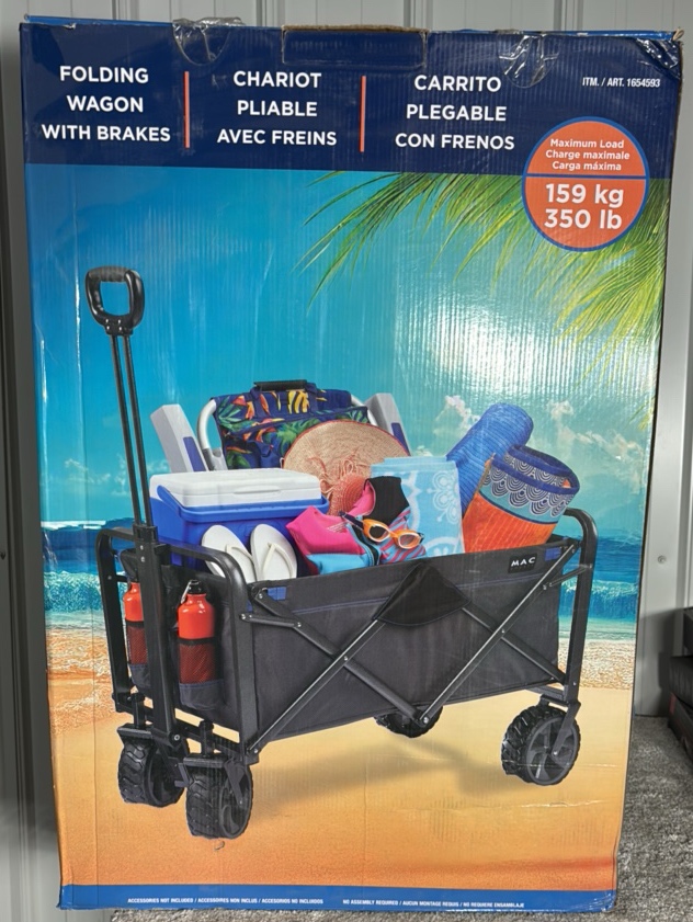 Mac Sports XL Folding Wagon with Brakes