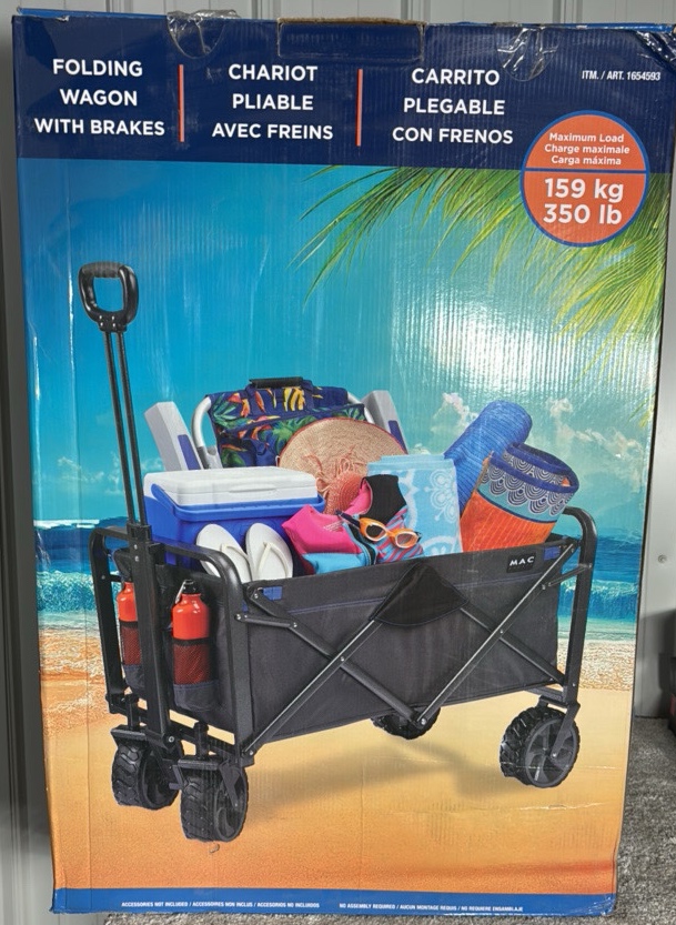 Mac Sports XL Folding Wagon with Brakes