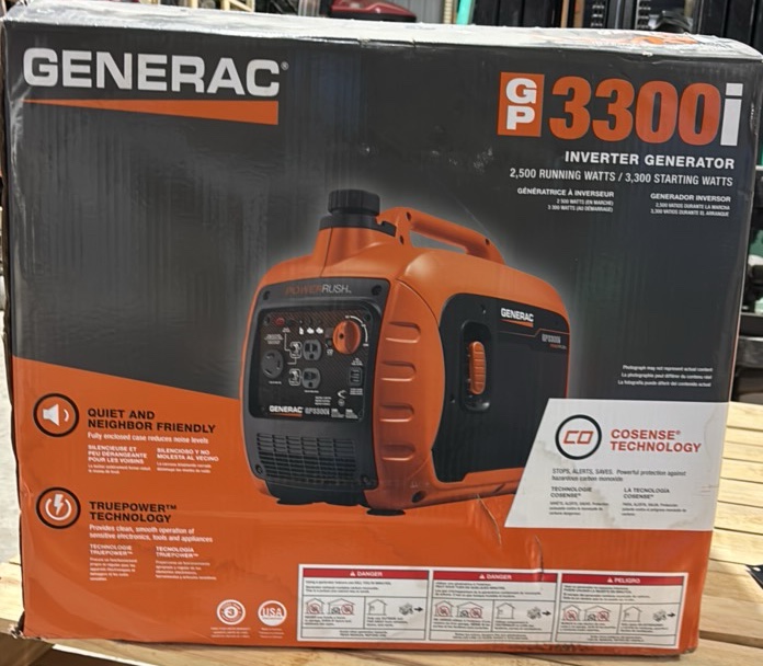 Generac 3300i Inverter Generator w/Cosense Technology NEW!