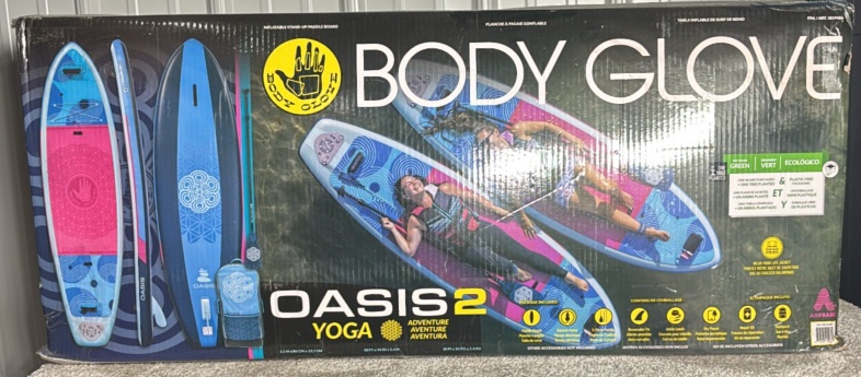 Body Glove Oasis 2 10 Inflatable Stand Up YOGA Paddle Board Package