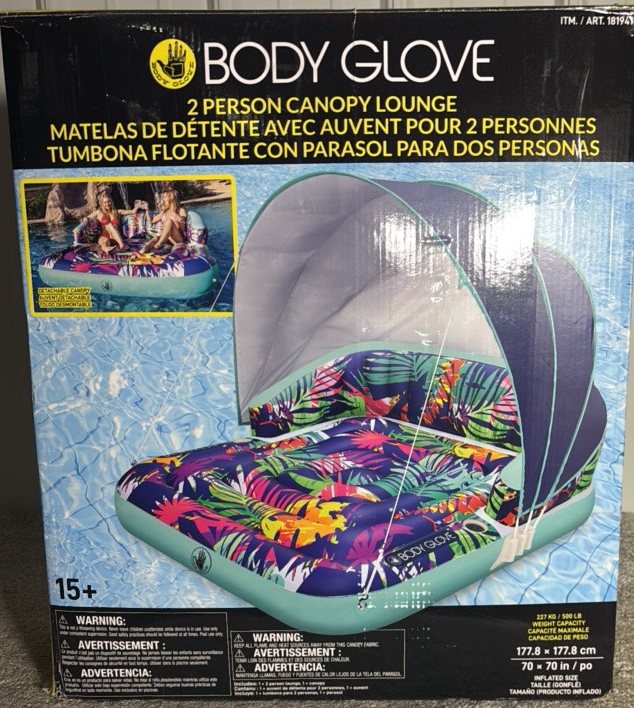 Body Glove 2-Person Canopy Lounge wRemoval Canopy