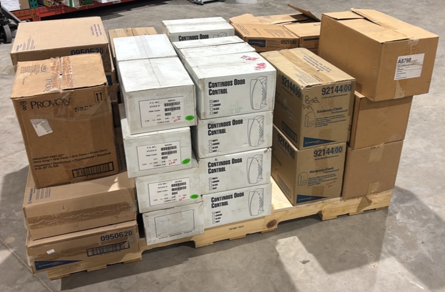 Pallet of Kimberly Clark - Soap, Toilet Paper, Toilet Seat Cover Dispensers
