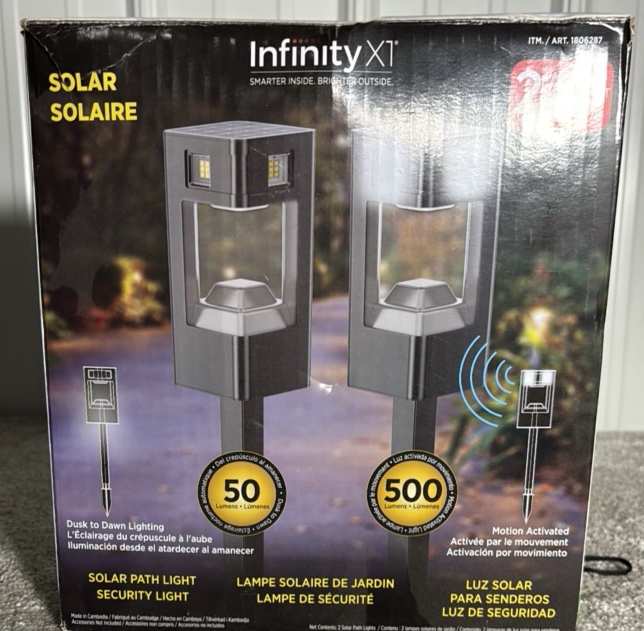 Infinity X1 Motion Solar Lights - 2-pack