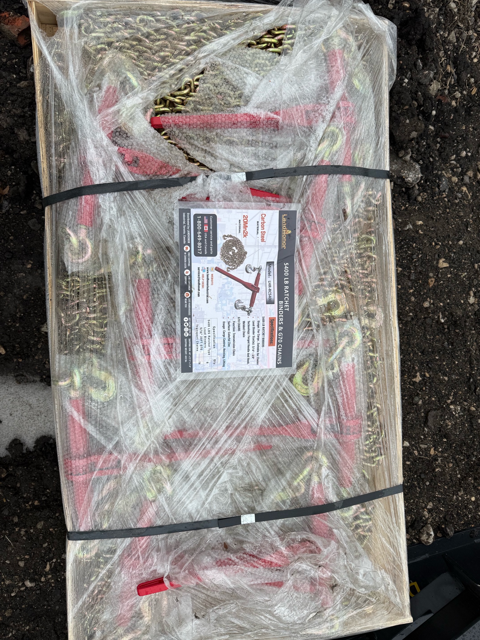 lot 117 image: 5400 LB Ratchet Binders & G70 Chains LHR-RC5400