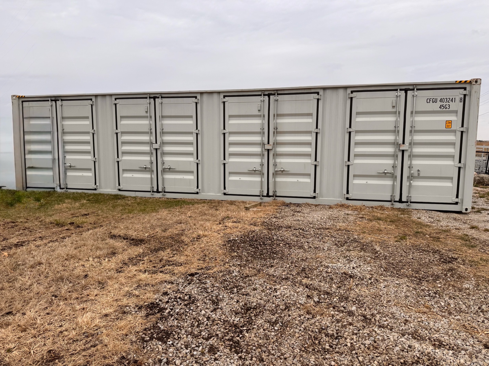 lot 130 image: ONE TRIP 40HQ HIGH CUBE CONTAINER W 4 SIDE DOORS