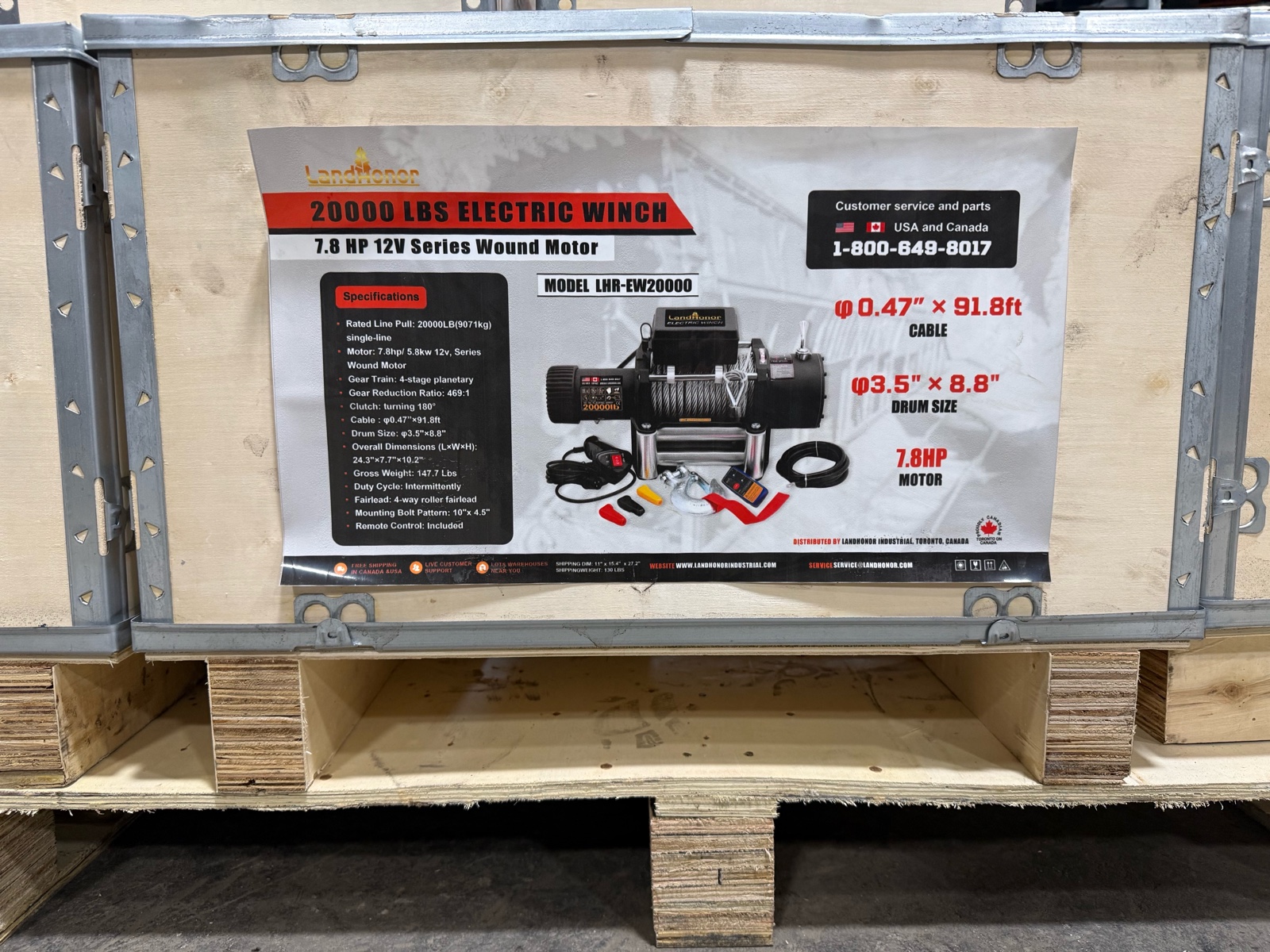 lot 148 image: 20000LBS ELECTRIC WINCH LHR-EW20000