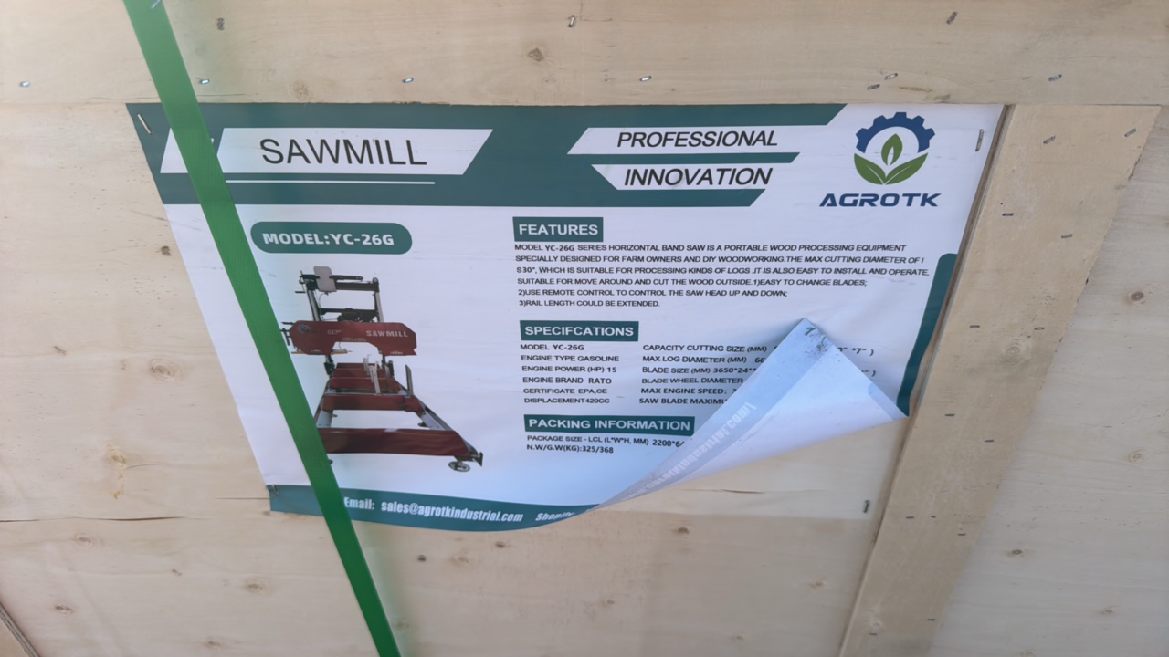 Portable Sawmill	AGT	2026	Unused	YC-26G