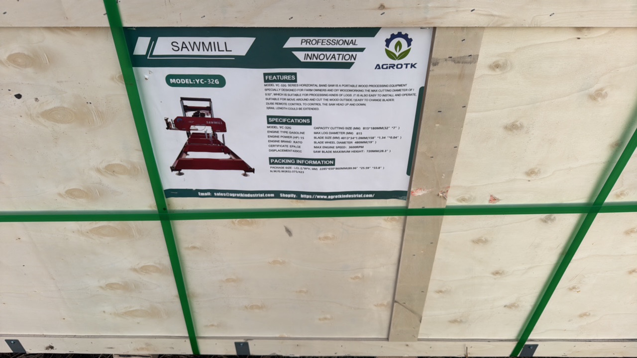 lot 307 image: Portable SawmillAGT2026UnusedYC-32G