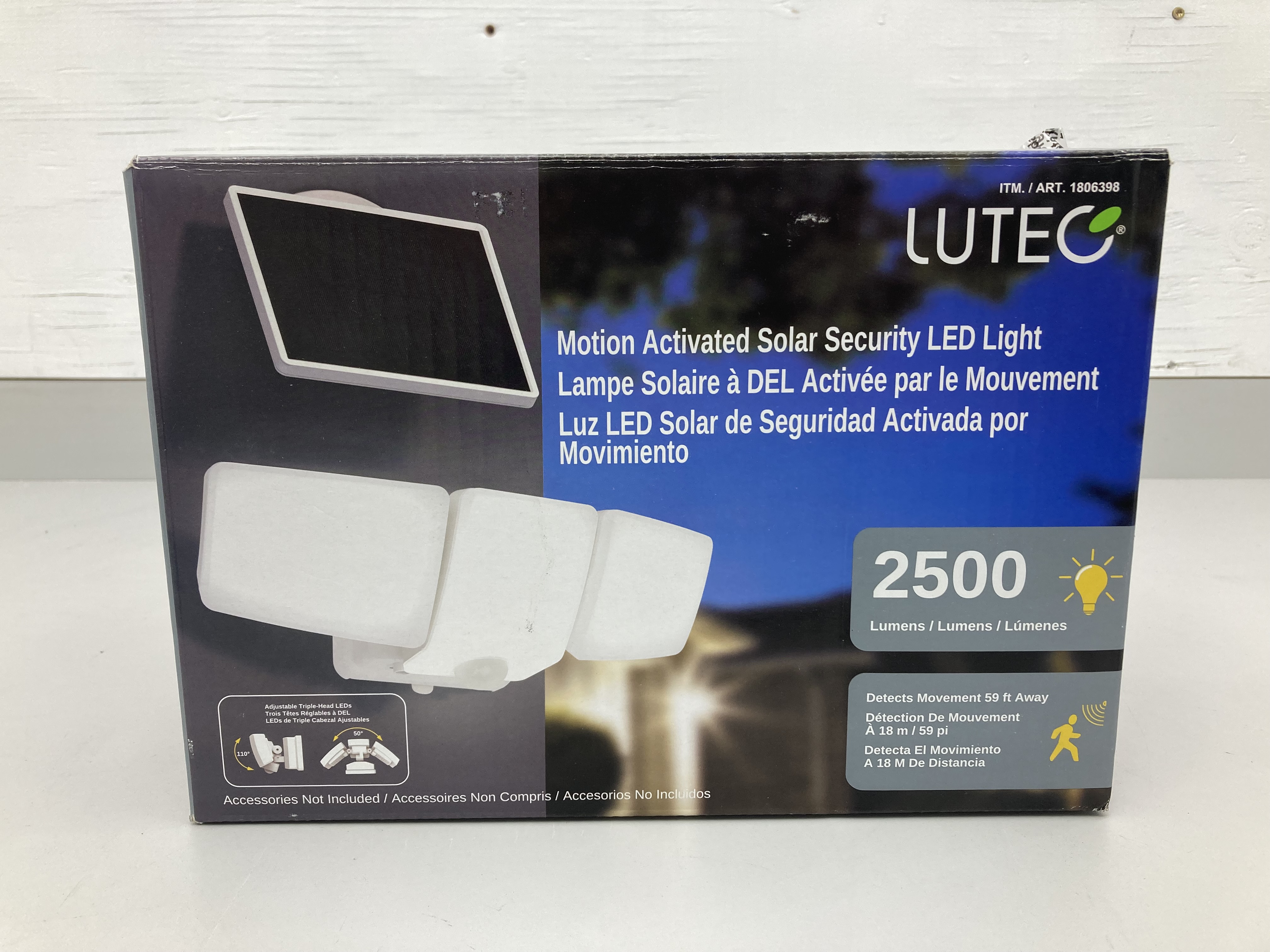 lot 102 image: Lutec Motion Activated Solar Security LED Light