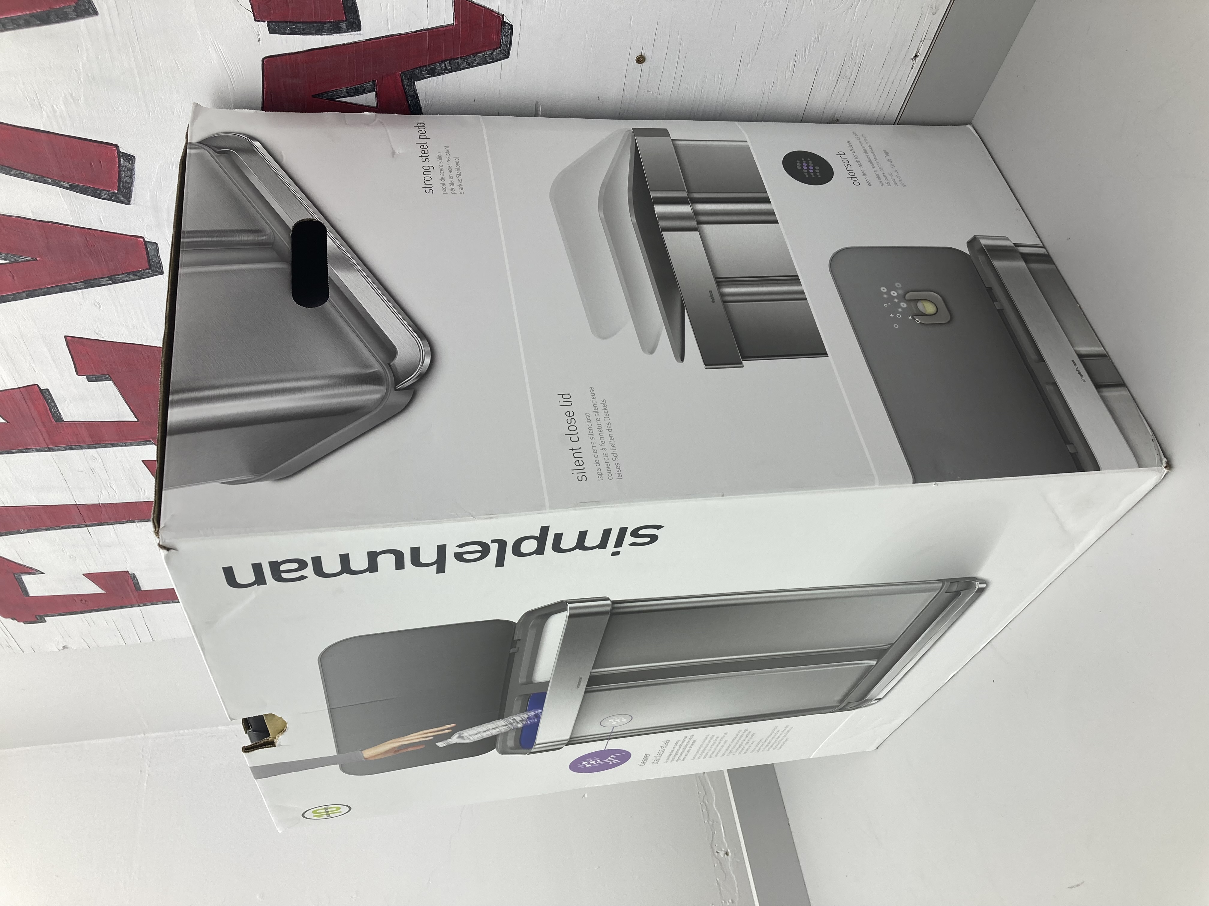 lot 109 image: Simplehuman Dual Compartment Trash Can