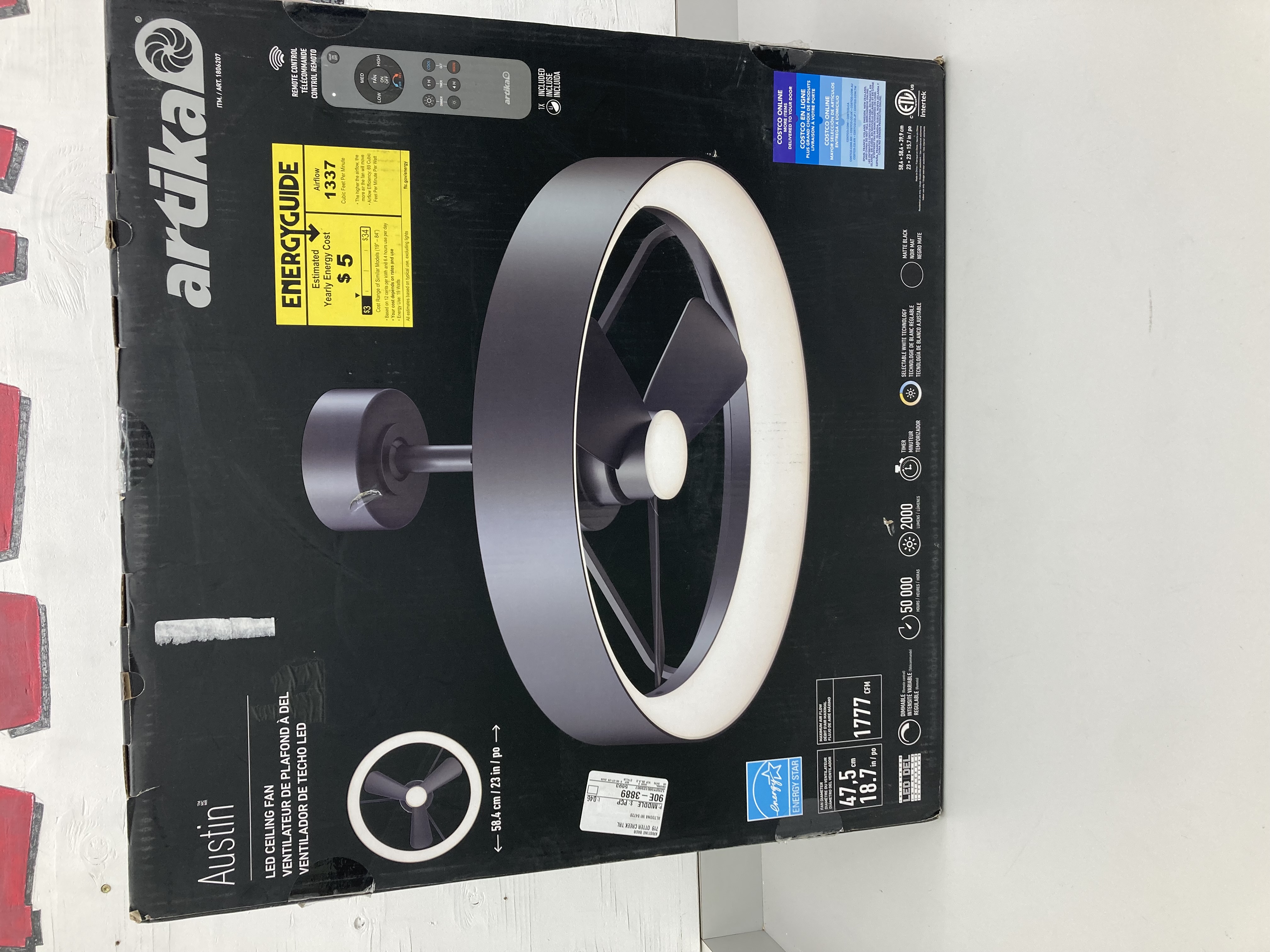 lot 138 image: Artika Austin LED Ceiling Fan