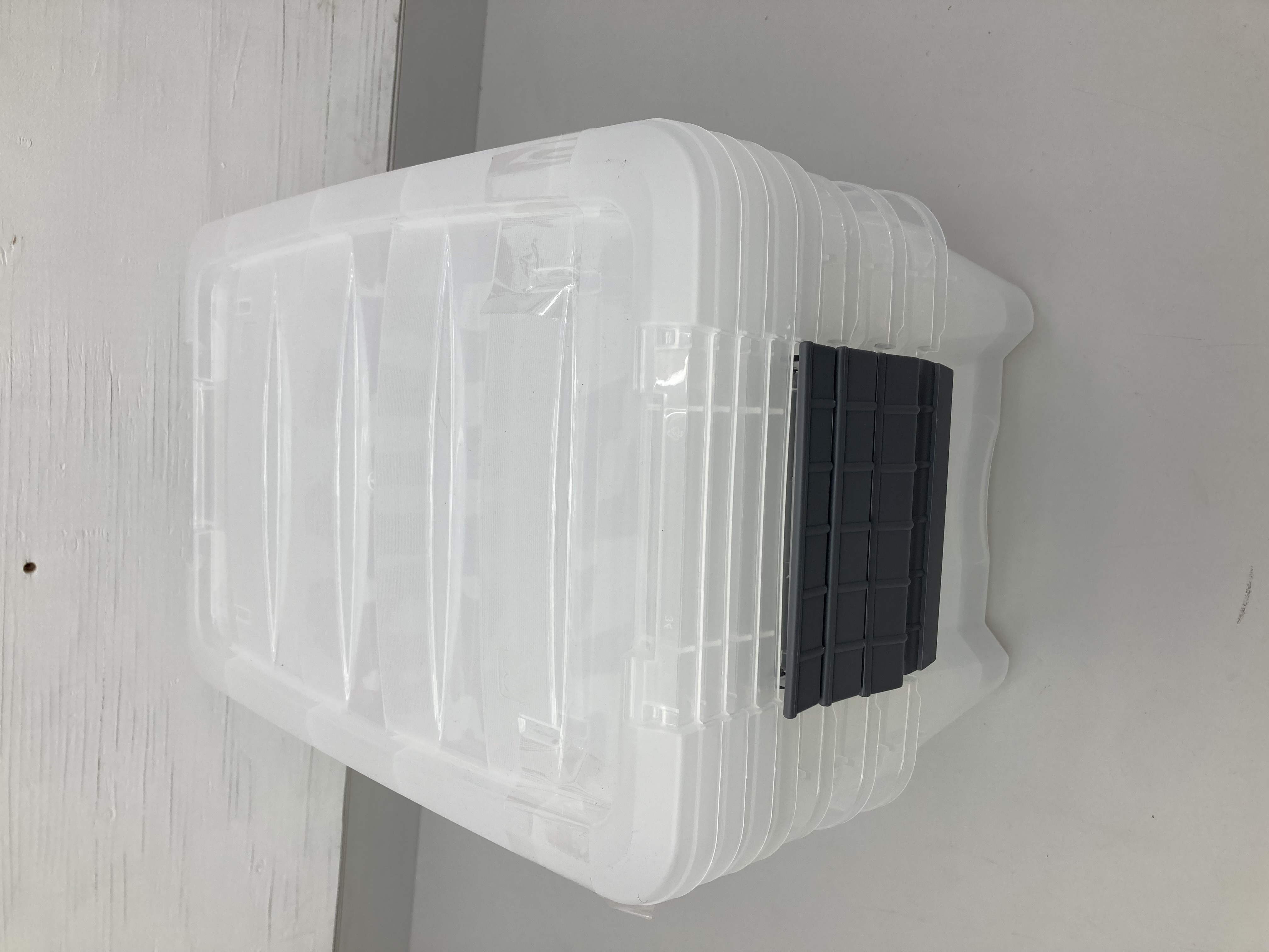 lot 142 image: Stackable Plastic Storage Bins