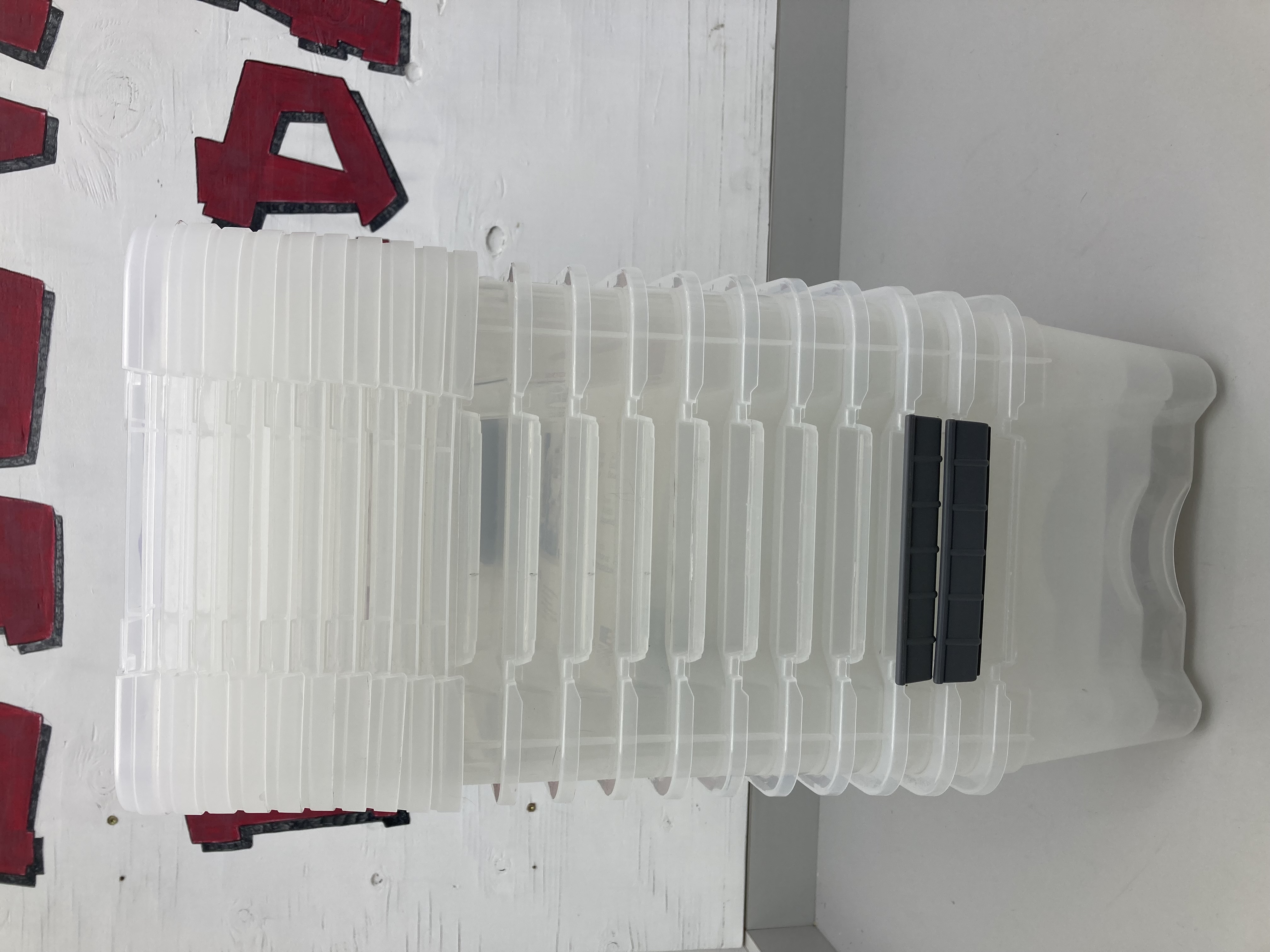 lot 150 image: Stackable Plastic Storage Bins