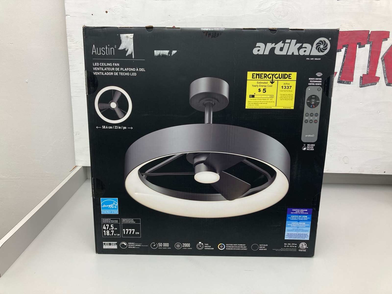 lot 2 image: Artika Austin LED Ceiling Fan