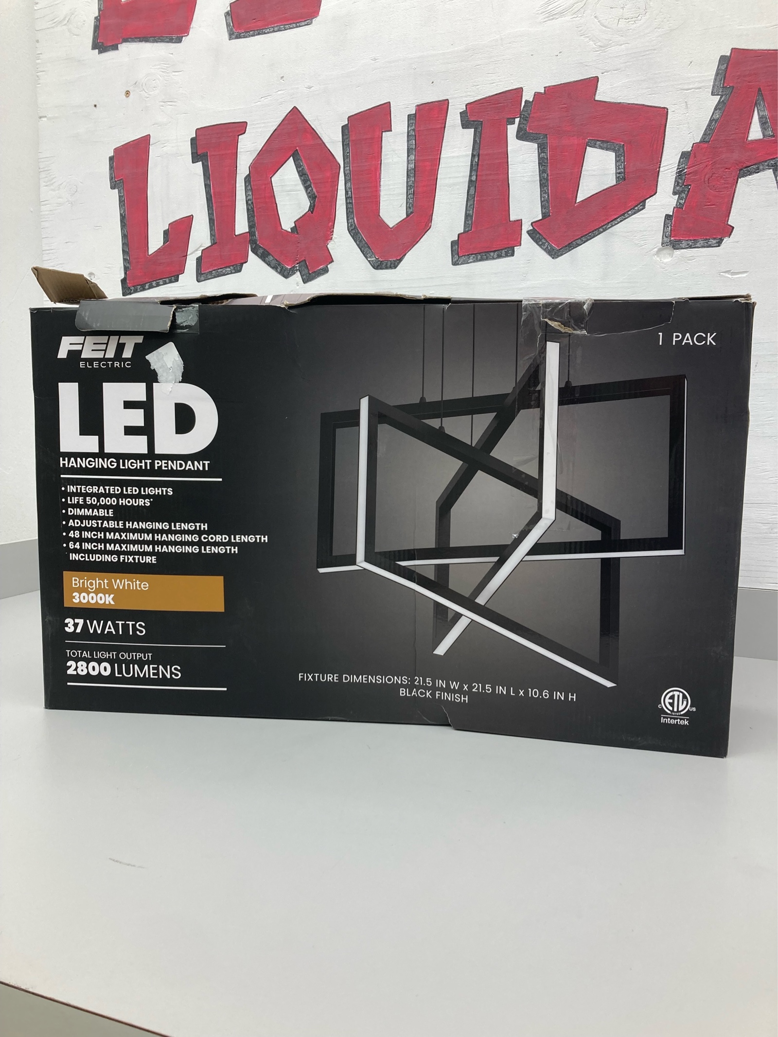 lot 28 image: Feit Electric LED Hanging Light Pendant