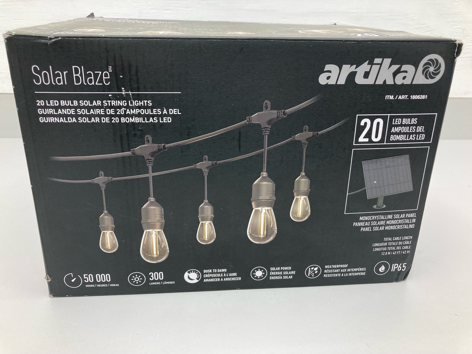 lot 38 image: Artika Solar Blaze LED Solar String Lights