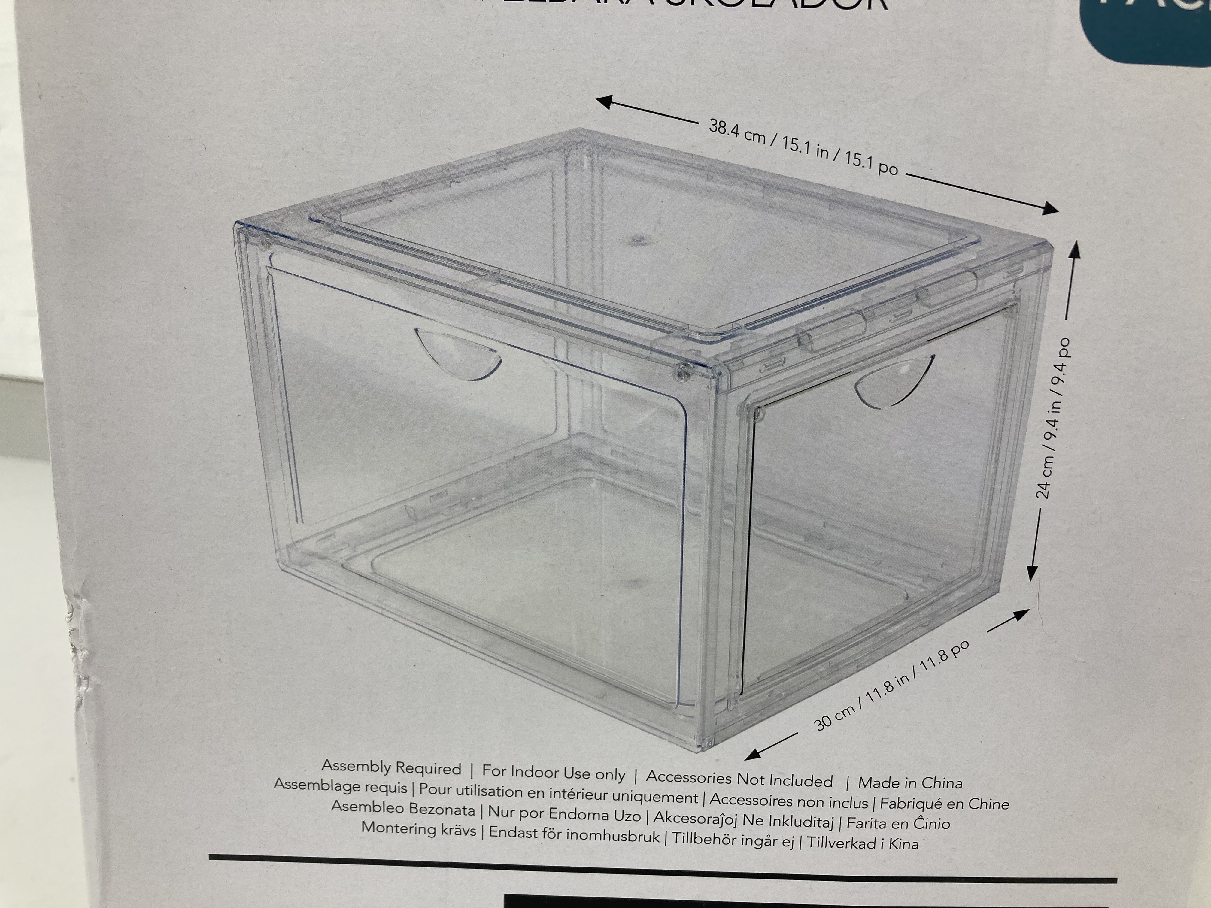 lot 90 image: Stackable Shoe Box & Organizer - 4 Pack