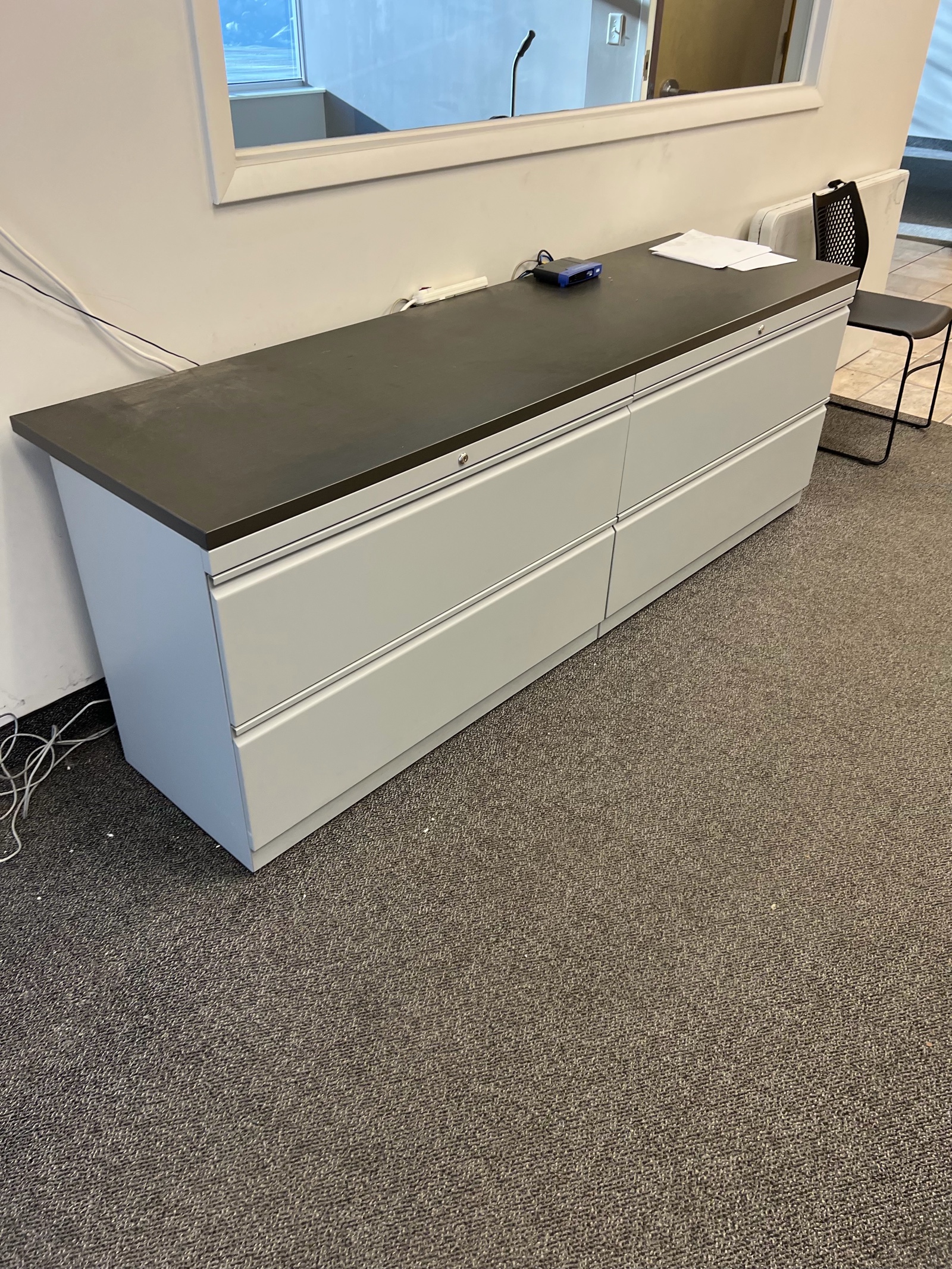 lot 110 image: Side-by-side horizontal 2-drawer filing cabinet