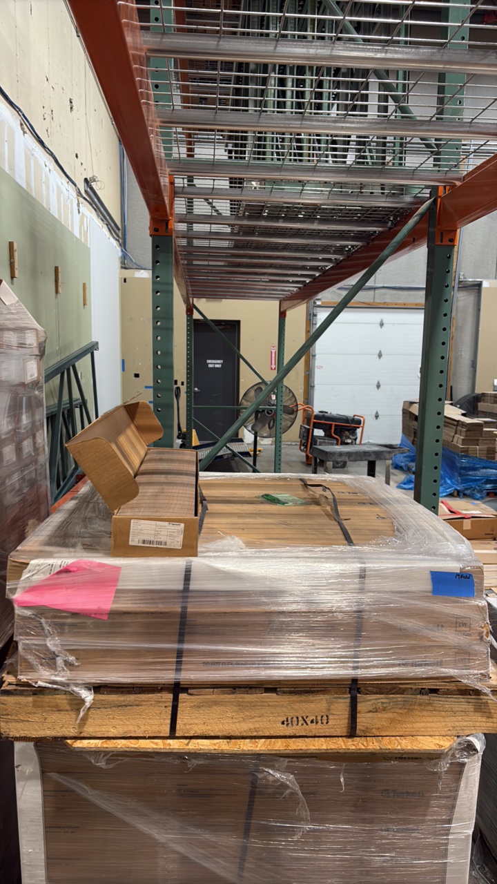 lot 21 image: (19 boxes) Tarkett LVT Wood-look C Lodge Pine Tile 6x36