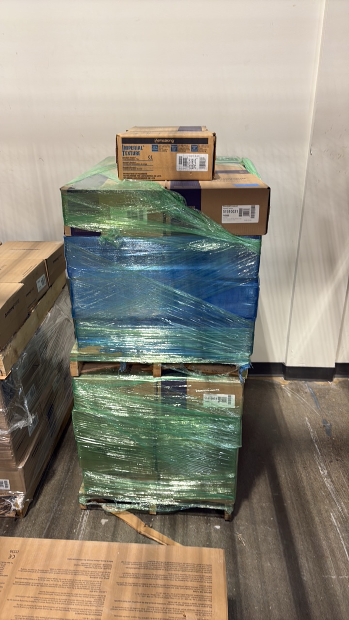 lot 34 image: (52 boxes) Armstrong Imperial Texture VCT Flooring 12x12